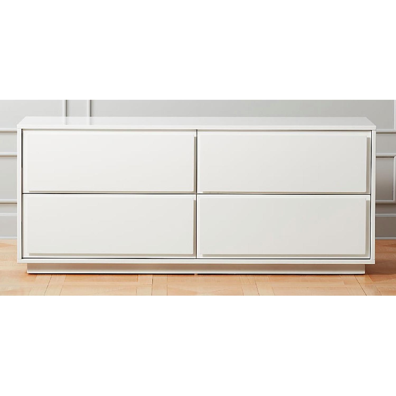 CB2 Gallery White 4 Drawer Low Dresser - image-3