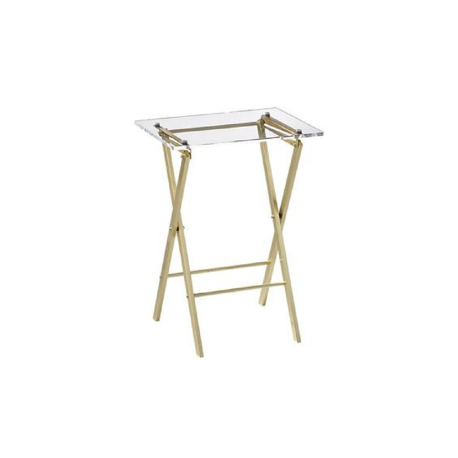 CB2 Novo Acrylic Folding Table - image-0