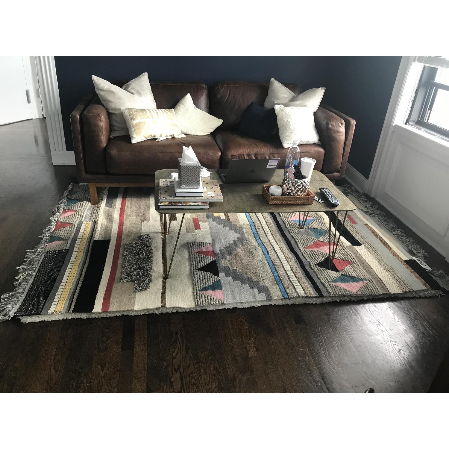 West Elm Hairpin Brass Plated Coffee Table - image-1