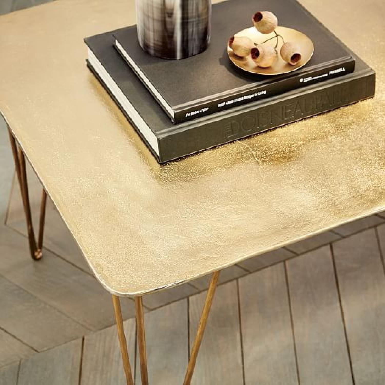 West Elm Hairpin Brass Plated Coffee Table - image-3