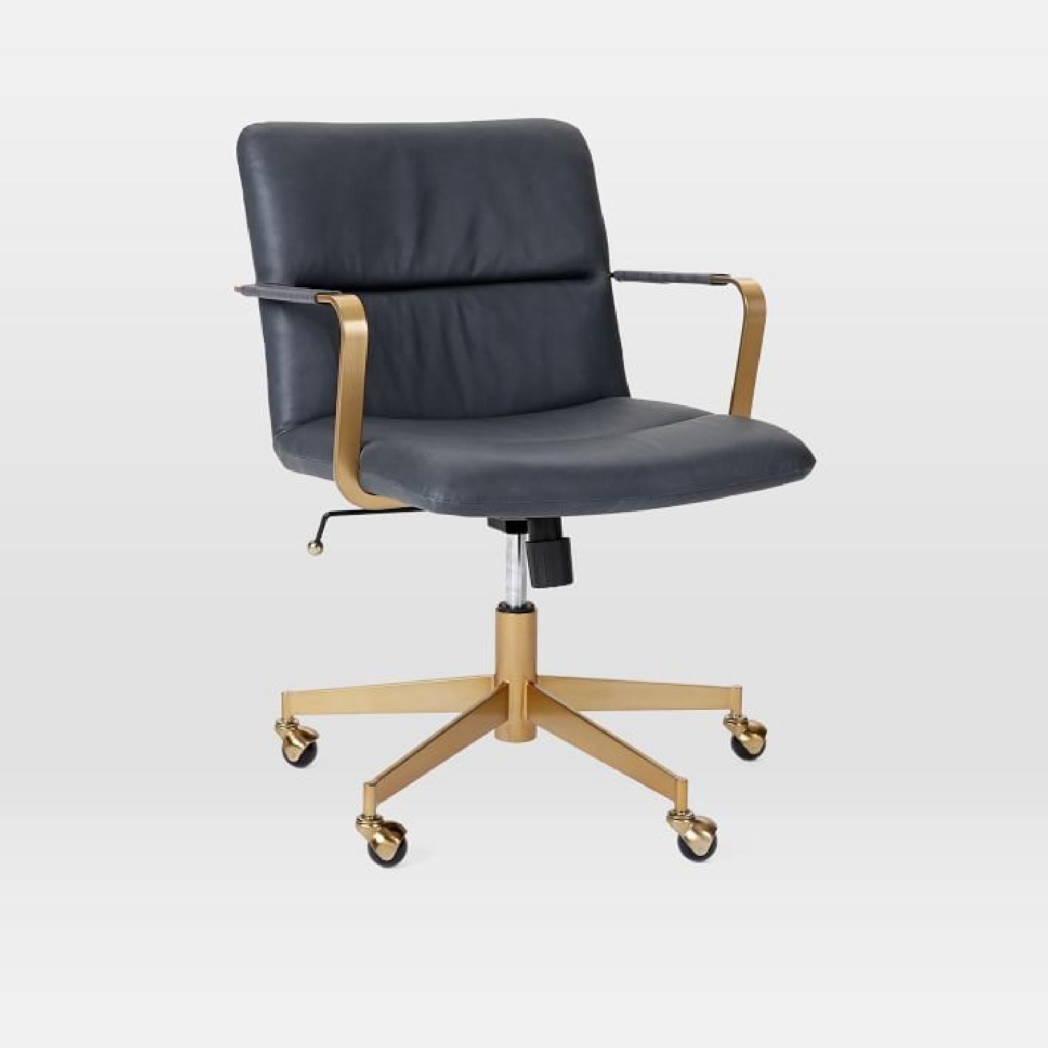 West Elm Mid-Century Leather Office Chair - image-5