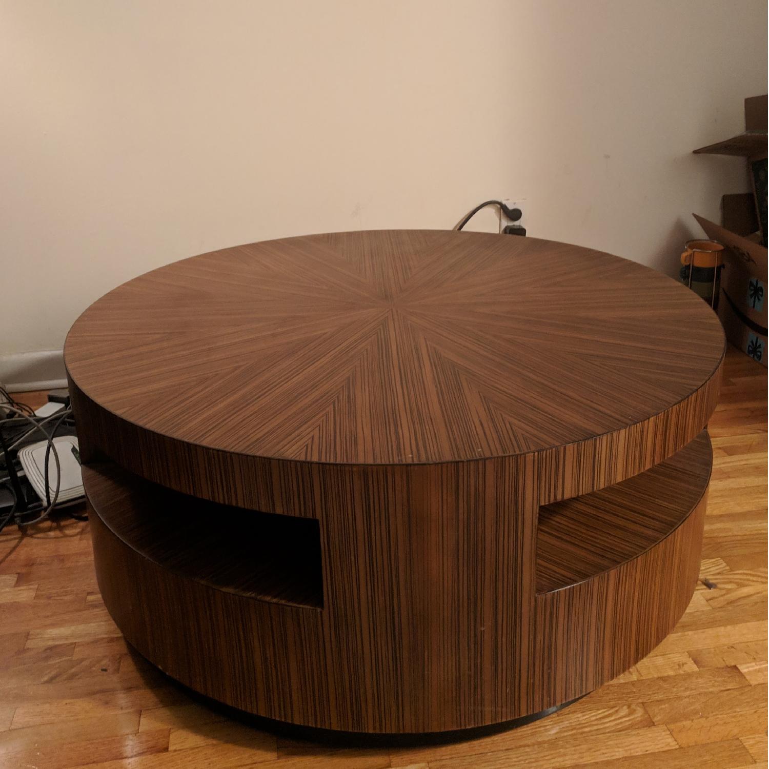 Steve Silver Co. Round Cocktail Table w/ Storage AptDeco