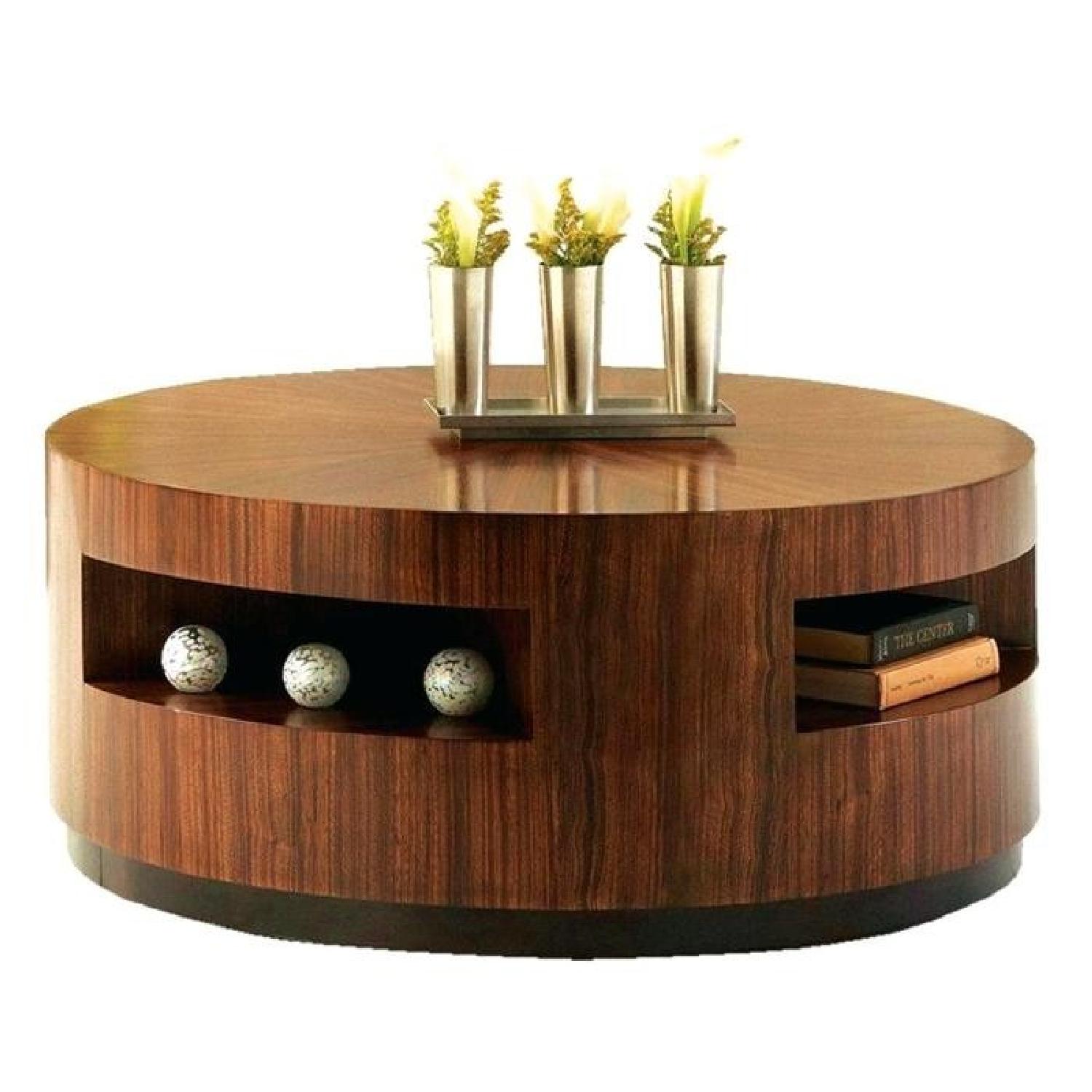 Steve Silver Co. Round Cocktail Table w/ Storage AptDeco