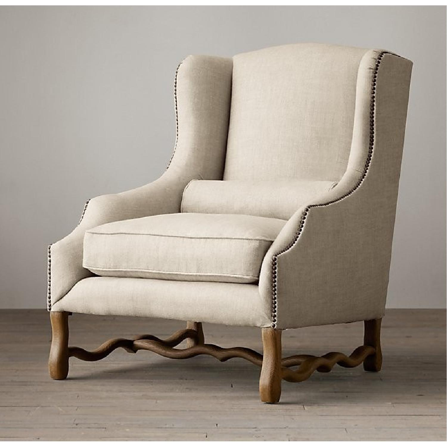 Restoration Hardware 17th Century Wingback Chair - image-5