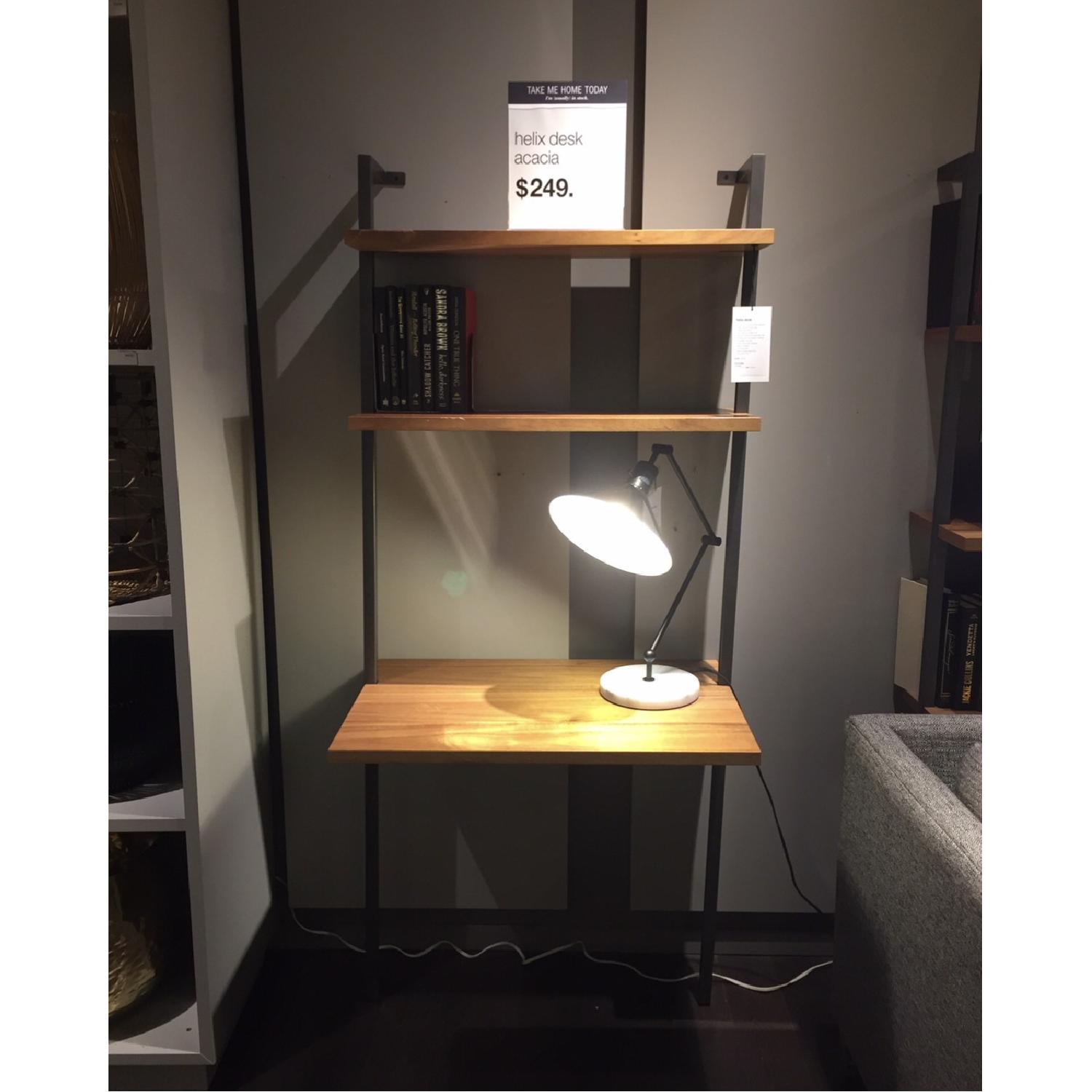 CB2 Helix Acacia Desk AptDeco