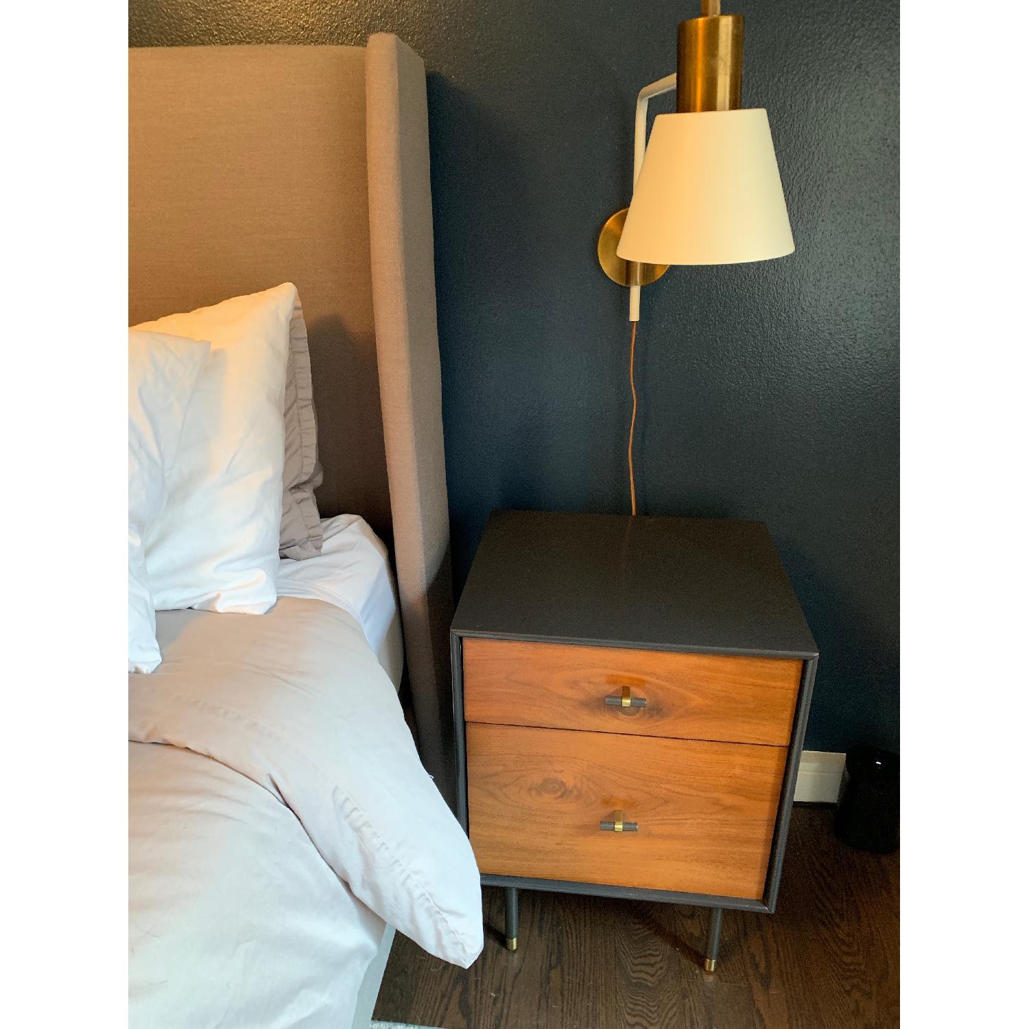 West Elm Adjustable Rejuvenation Sconce in White + Brass - image-3