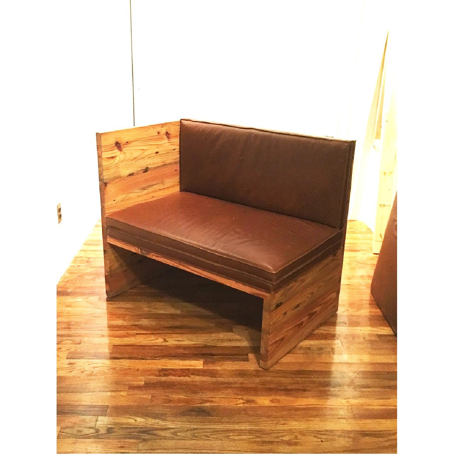 Solid Pine & Leather Donald Judd Inspired Bench - image-2