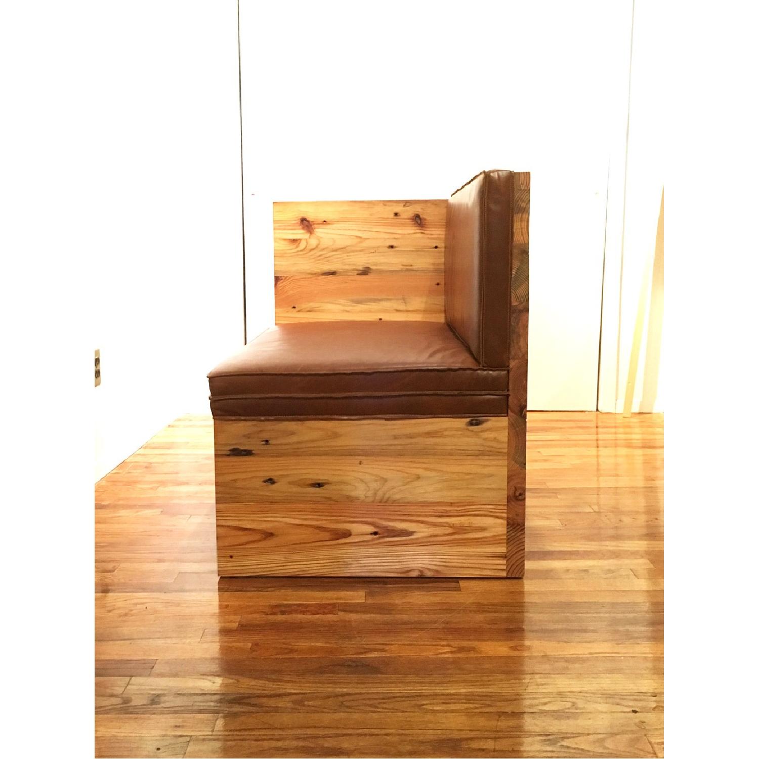 Solid Pine & Leather Donald Judd Inspired Bench - image-3