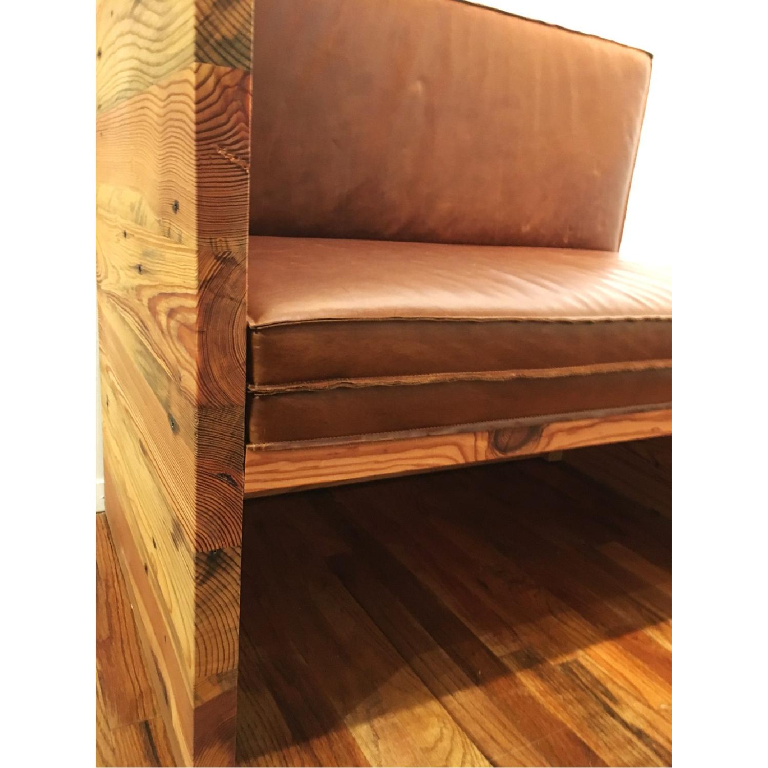 Solid Pine & Leather Donald Judd Inspired Bench - image-8