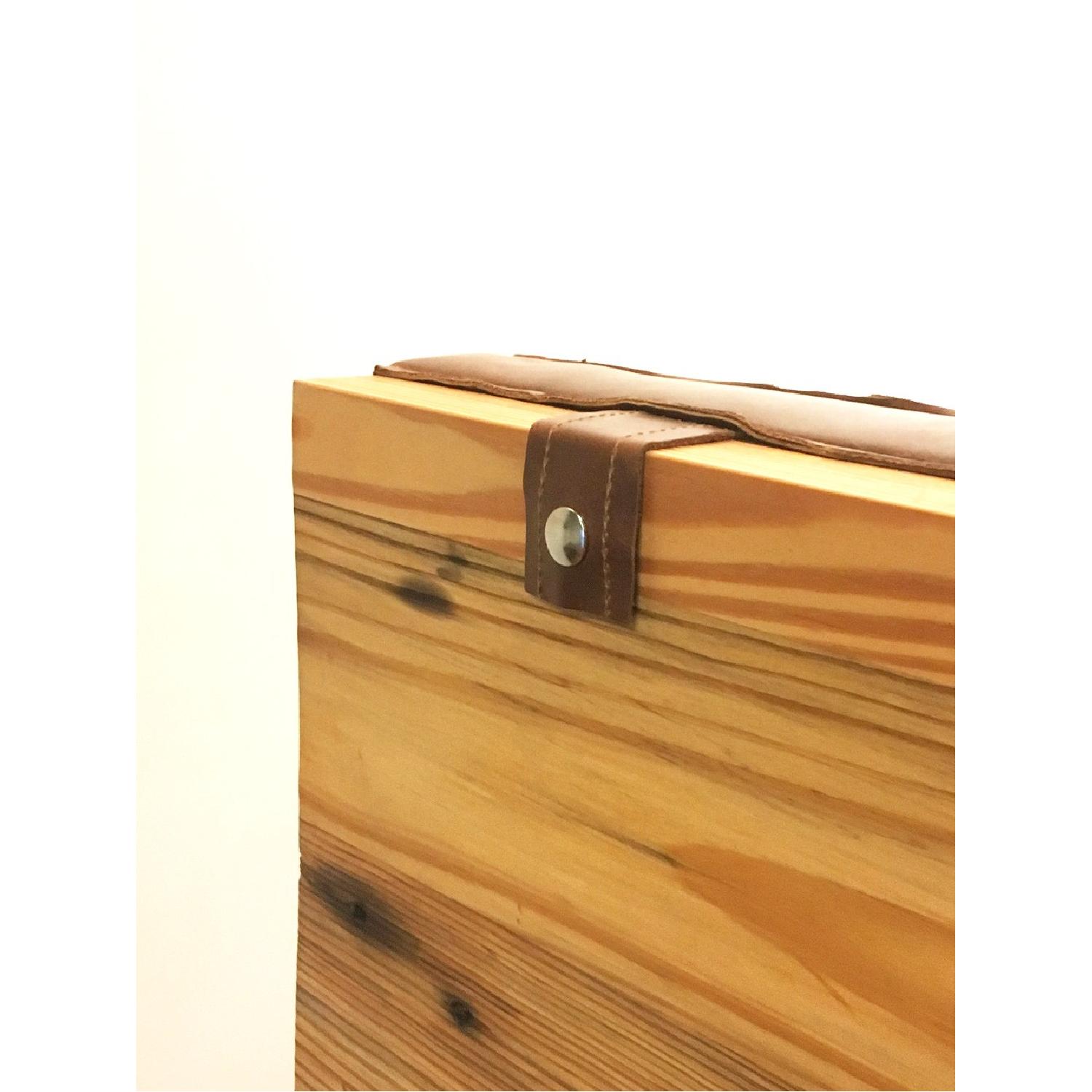 Solid Pine & Leather Donald Judd Inspired Bench - image-9
