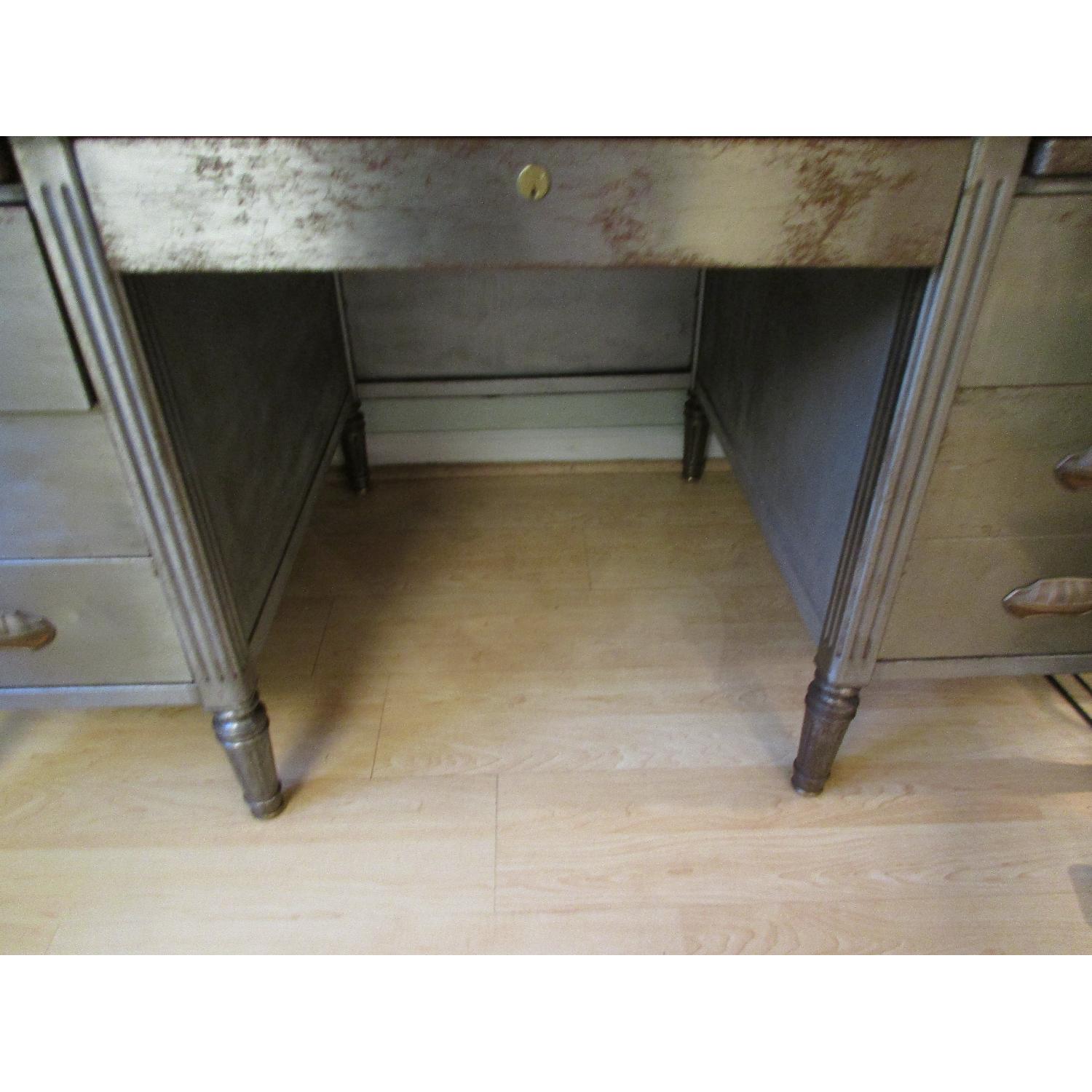 Vintage Industrial Art Deco Metal Desk - image-2
