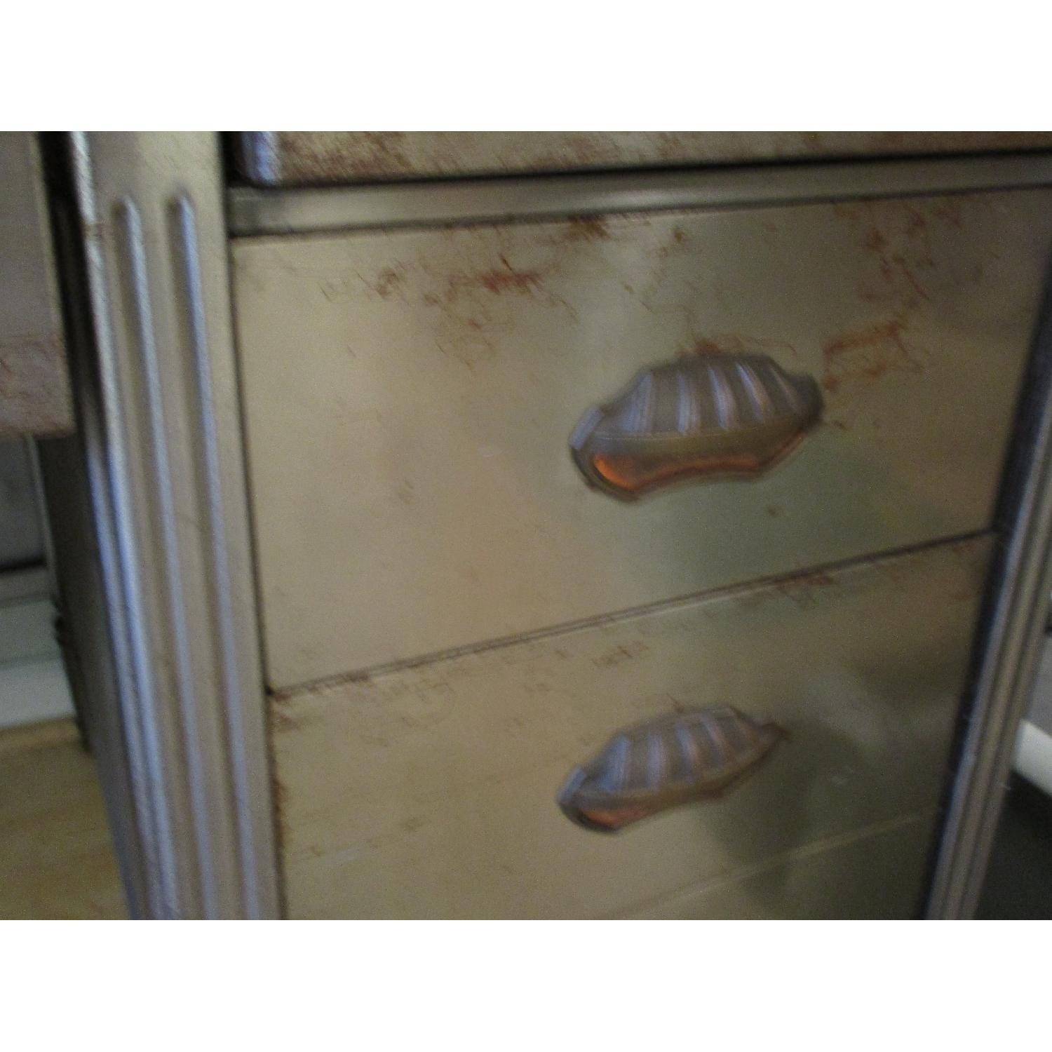 Vintage Industrial Art Deco Metal Desk - image-8