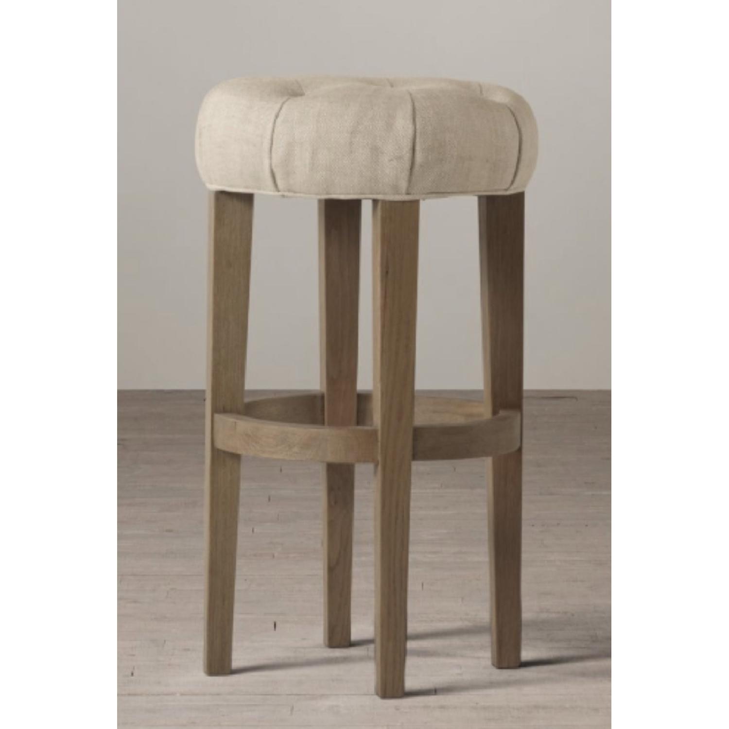 Restoration Hardware Fabric Counter Stools - image-1