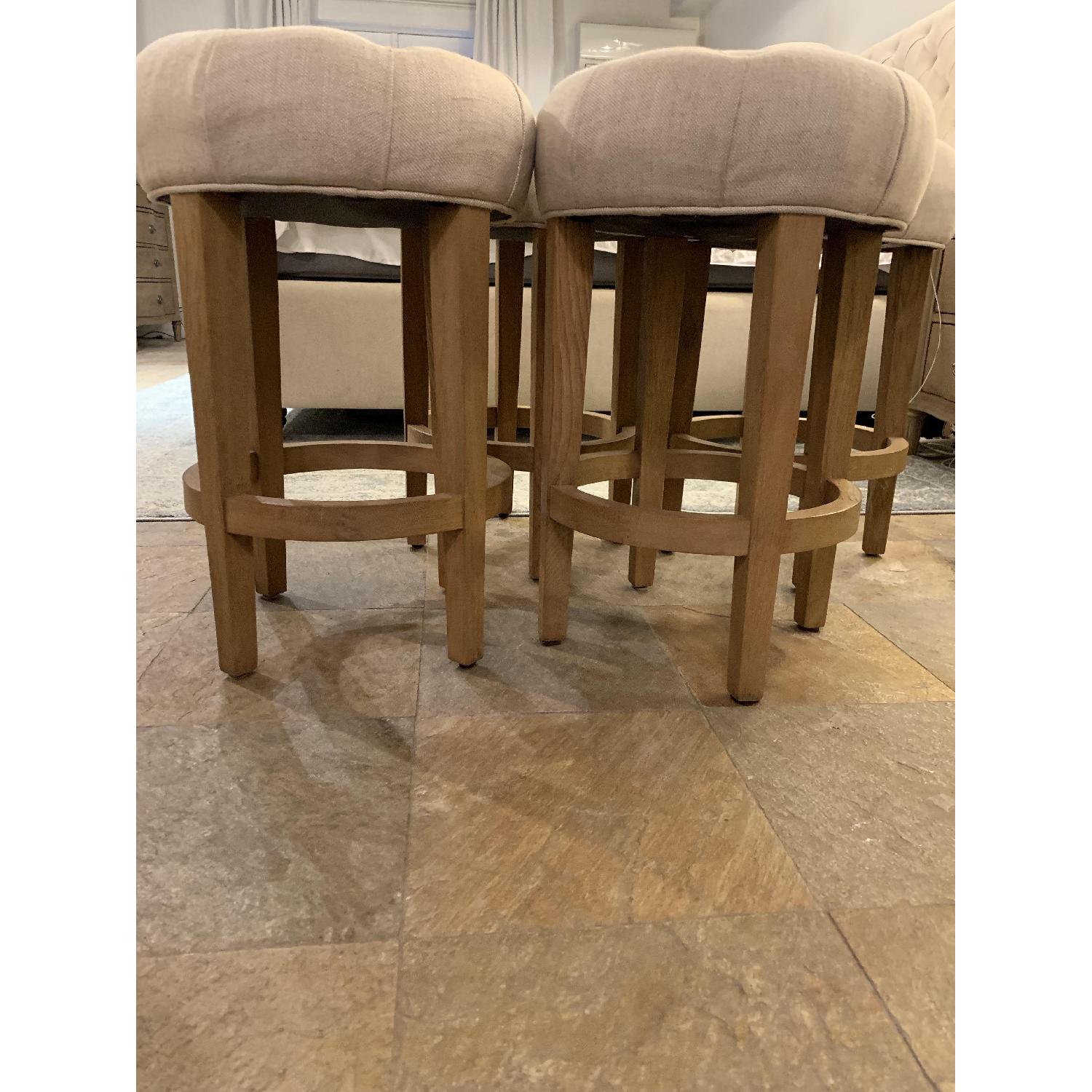 Restoration Hardware Fabric Counter Stools - image-2