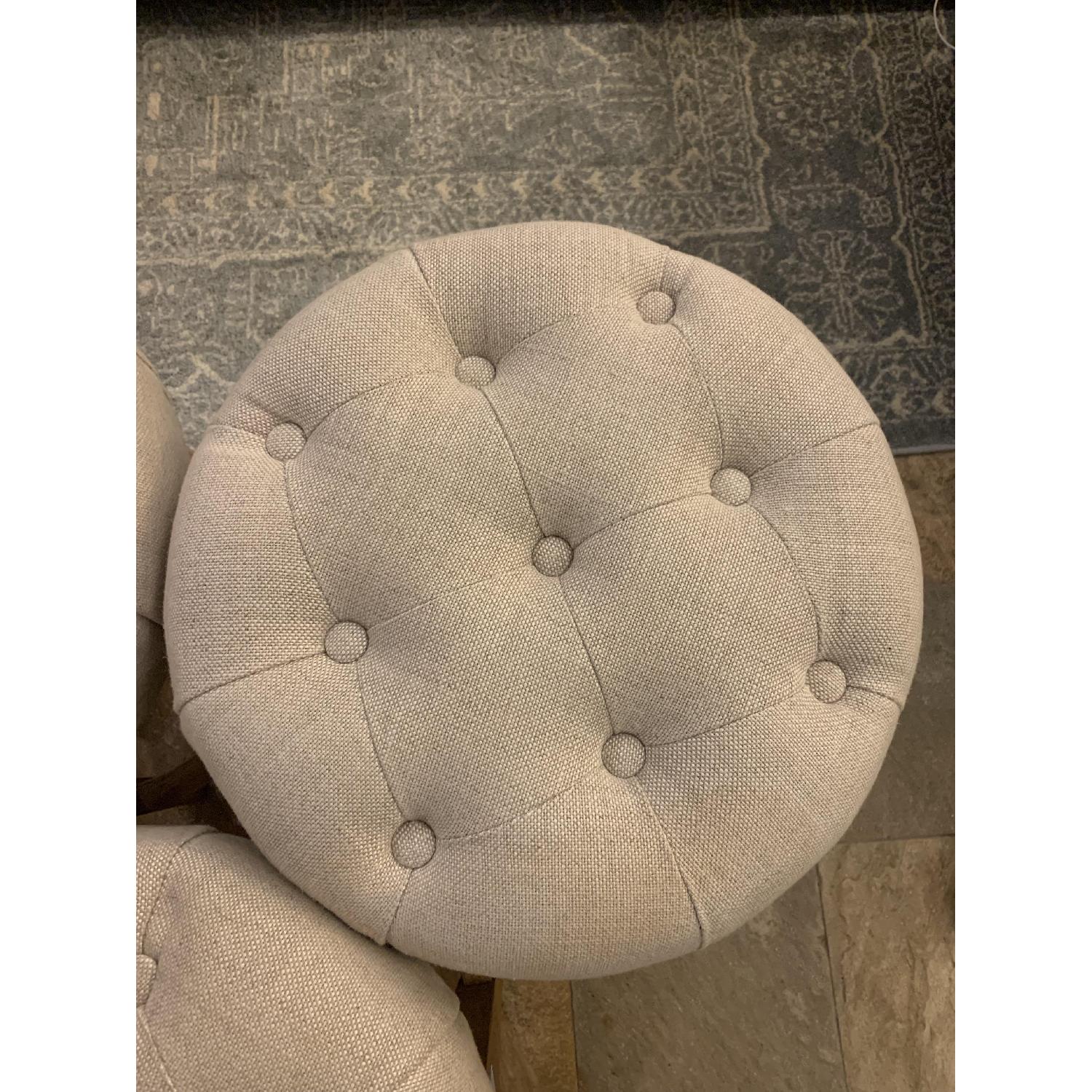 Restoration Hardware Fabric Counter Stools - image-4
