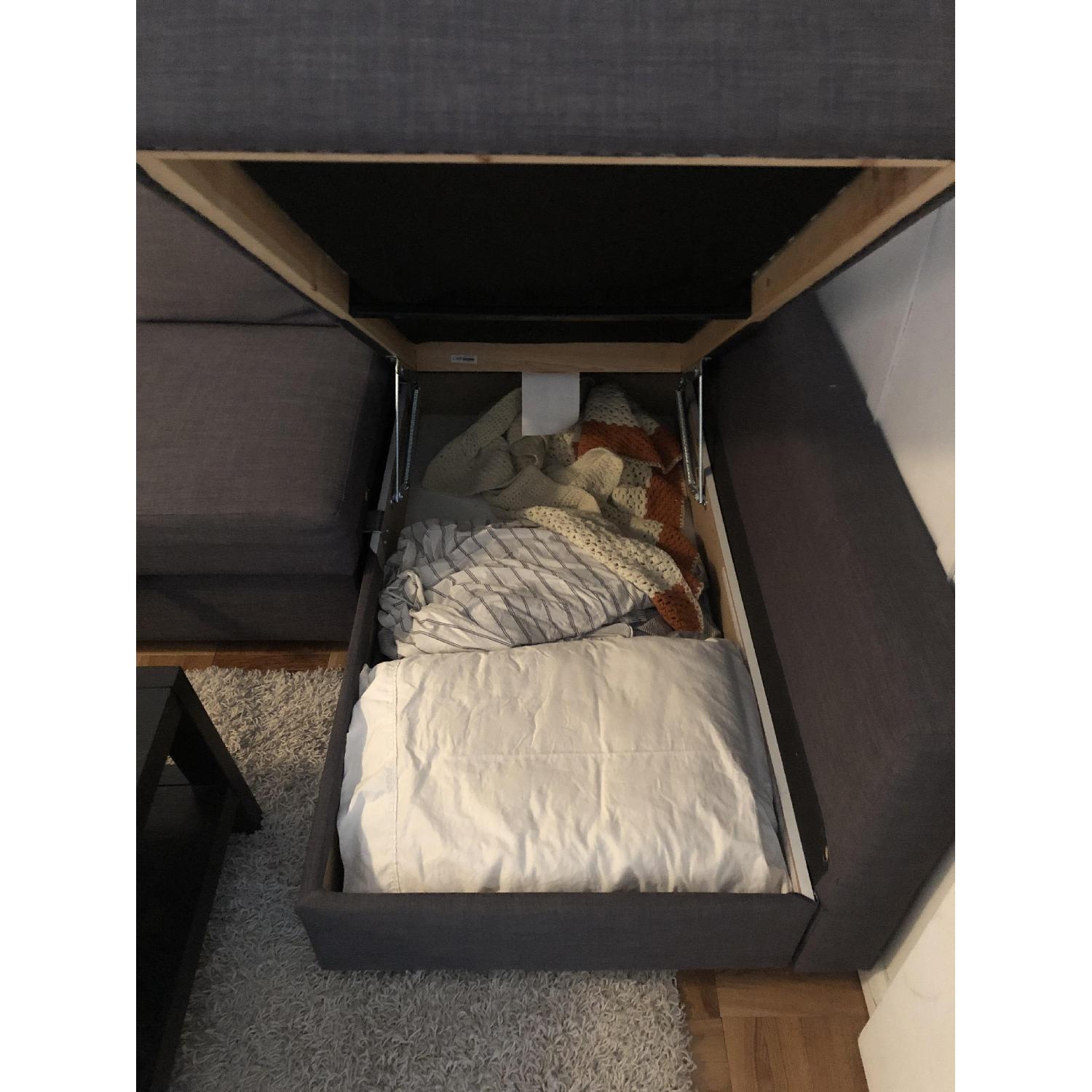 Ikea Sleeper Sectional Sofa w/ Storage - image-5