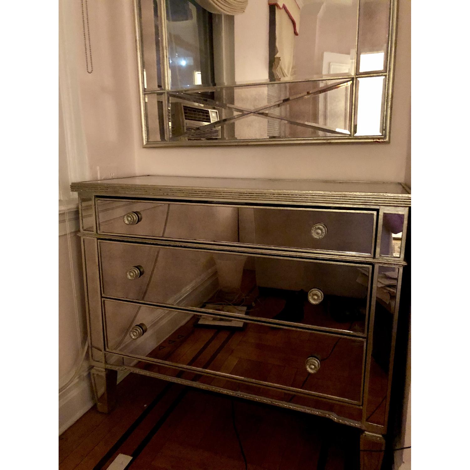 Z Gallerie Borghese Mirrored 3 Drawer Chest - image-1