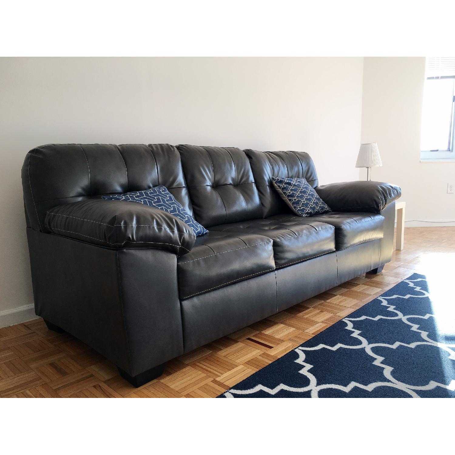 Ashley Alliston DuraBlend Gray Sofa - image-1