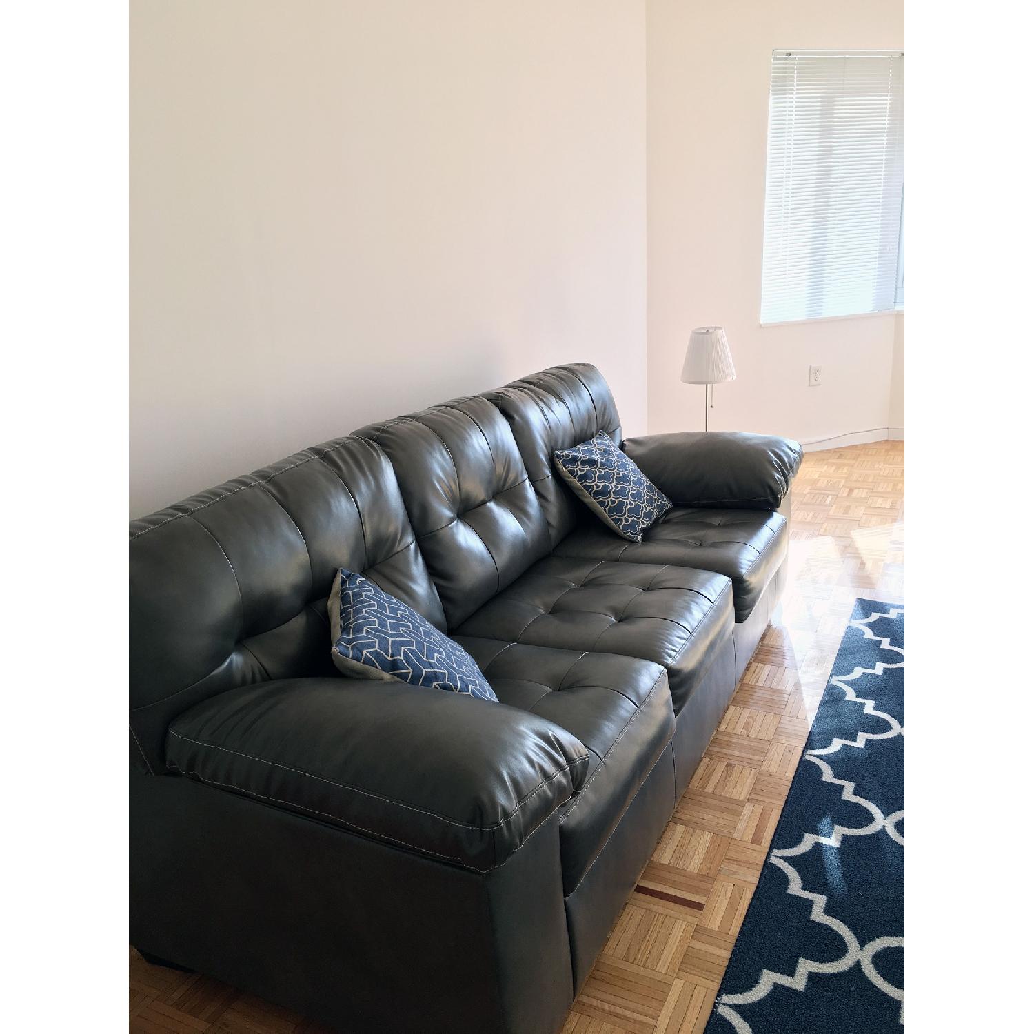 Ashley Alliston DuraBlend Gray Sofa - image-3