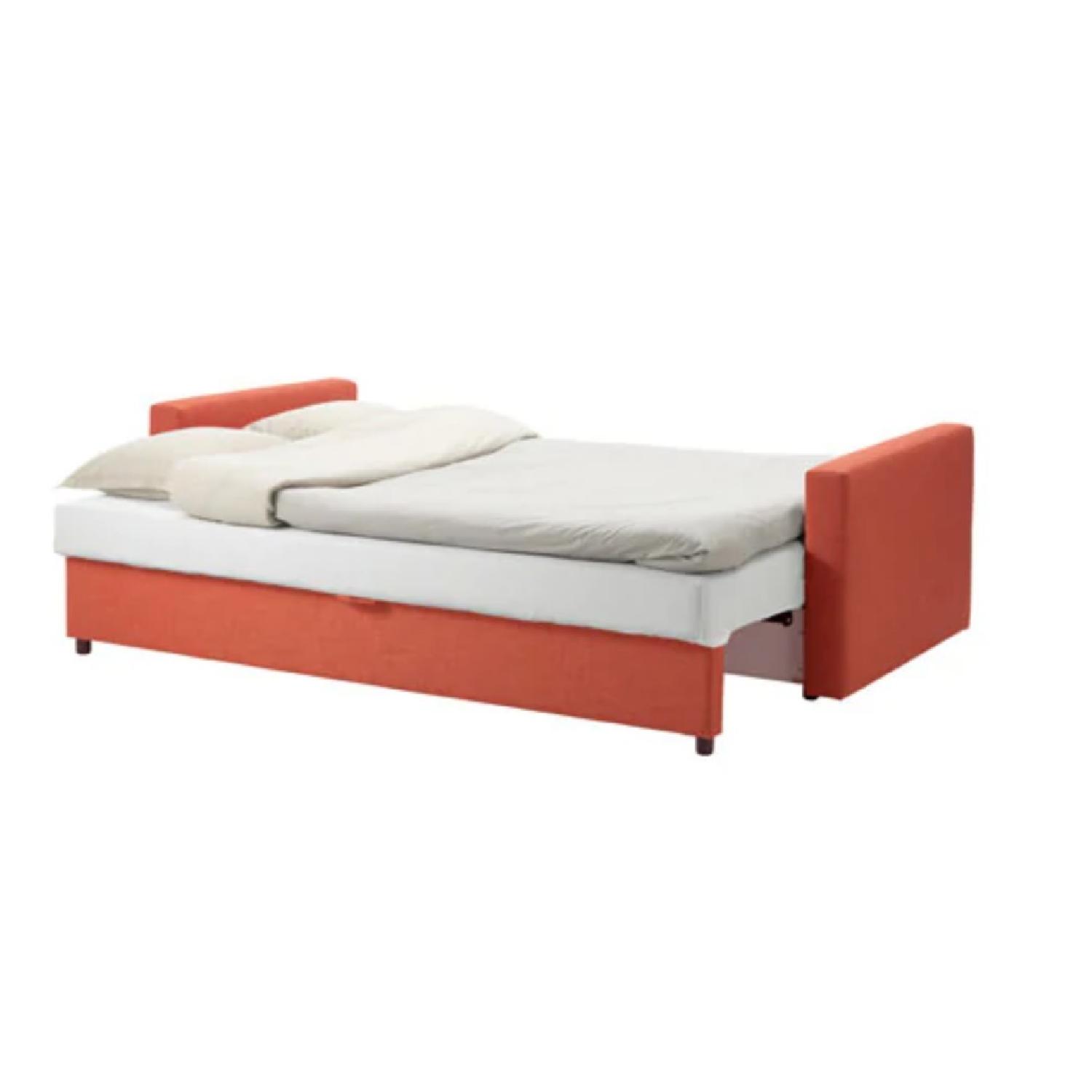 Ikea Friheten Sleeper Sofa W Storage In Dark Orange Aptdeco