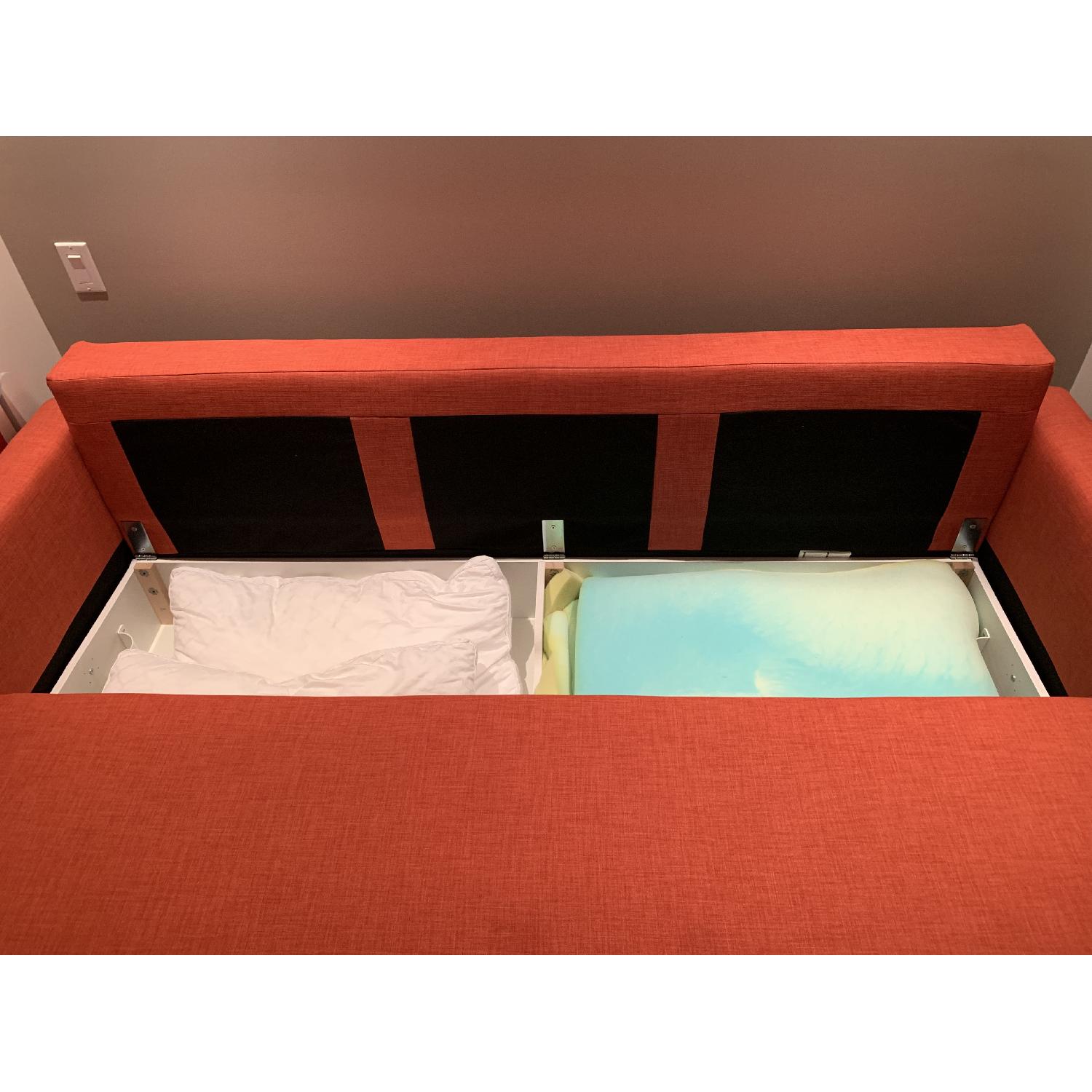 Ikea Friheten Sleeper Sofa w/ Storage in Dark Orange - image-6