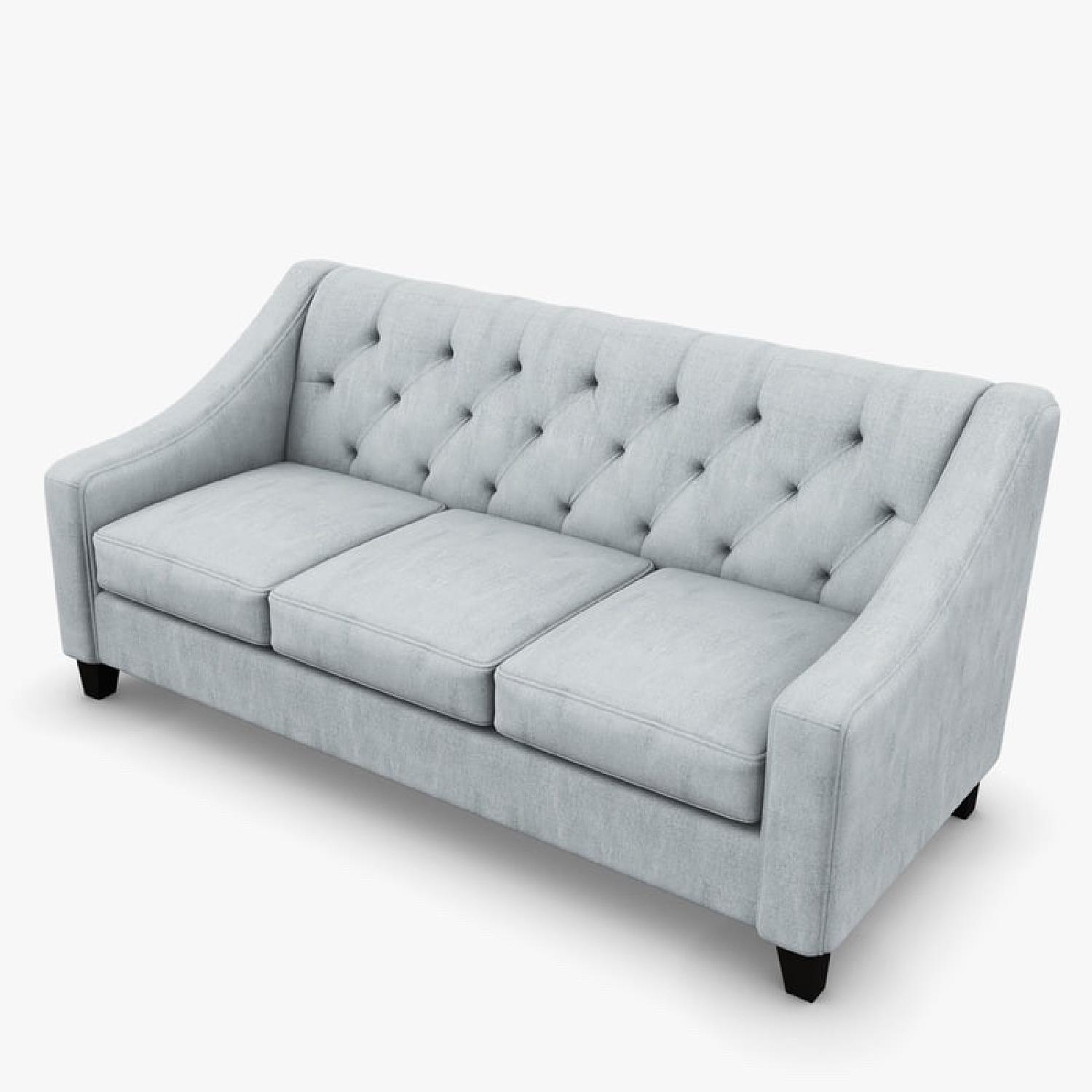 Max Home Chloe Velvet Tufted Sofa - image-1