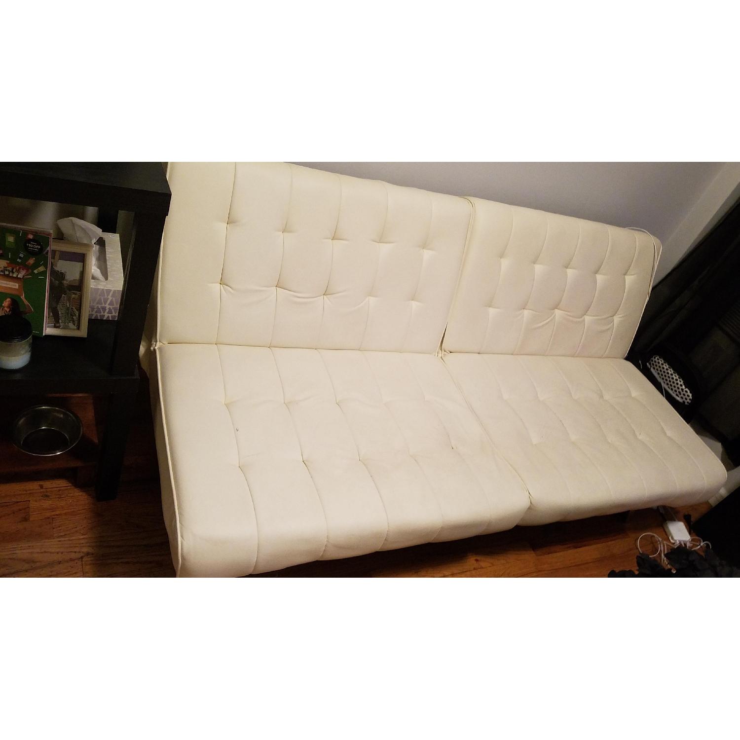 DHP Emily Faux Leather Convertible Futon - image-2