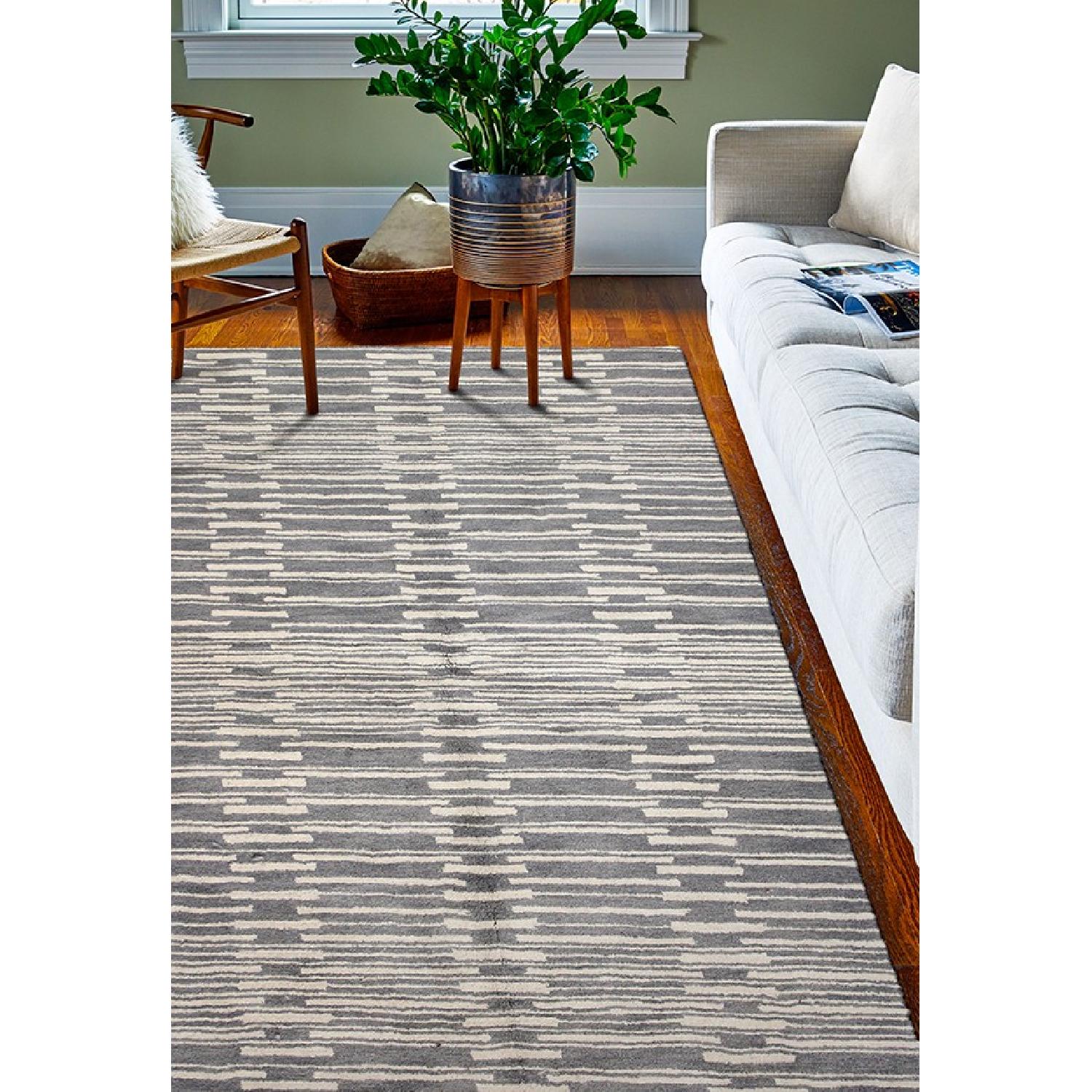 Bashian Chelsea Rug in Gray Wool - image-1