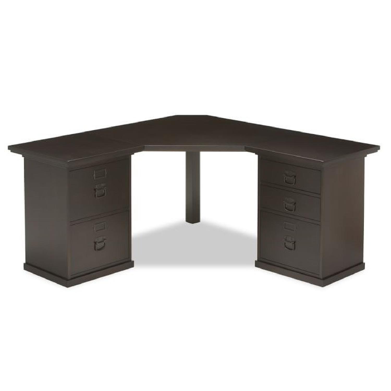 Pottery Barn Bedford 5 Drawer Corner Desk AptDeco