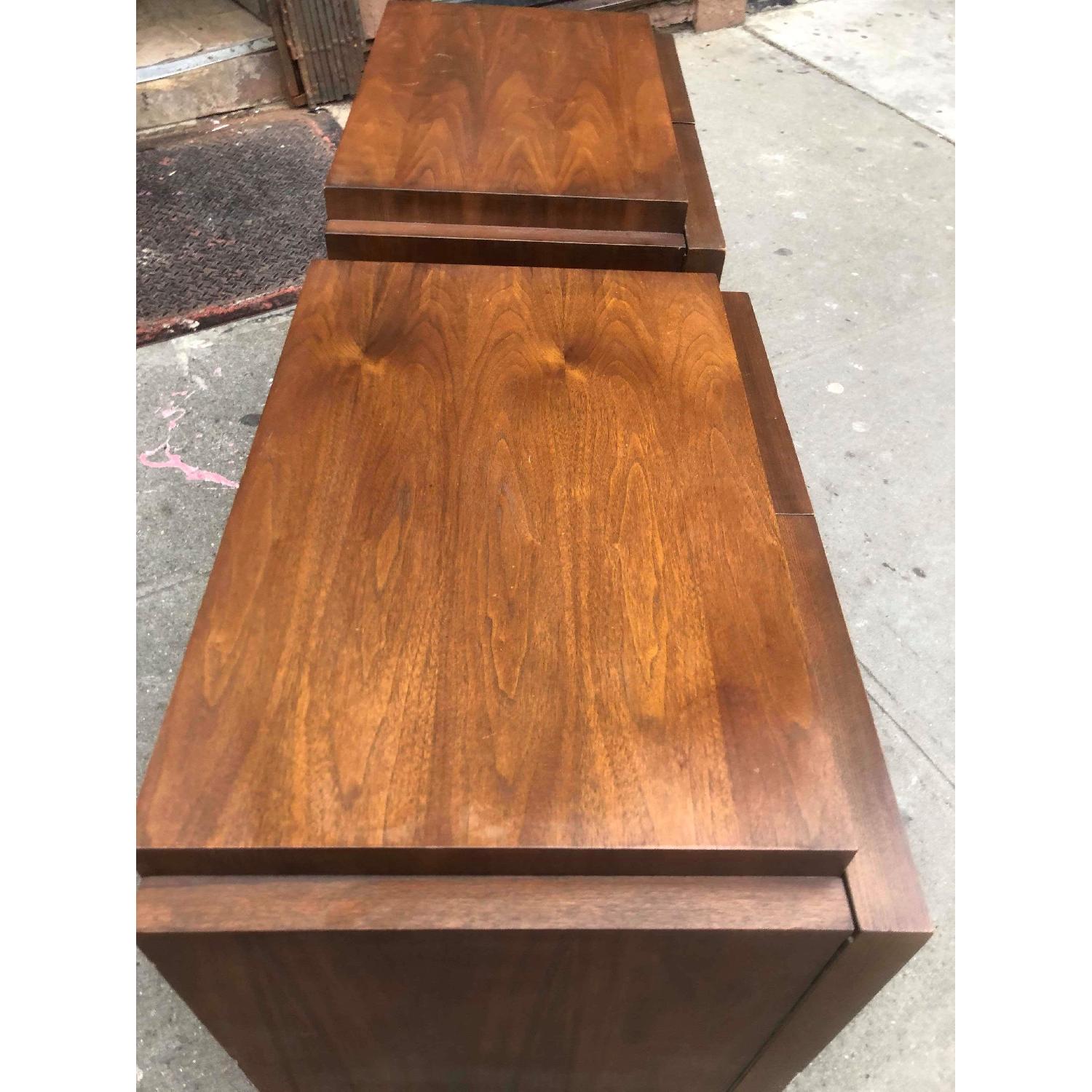 Vintage Mid Century 1950s Solid Wood Nightstands - image-6