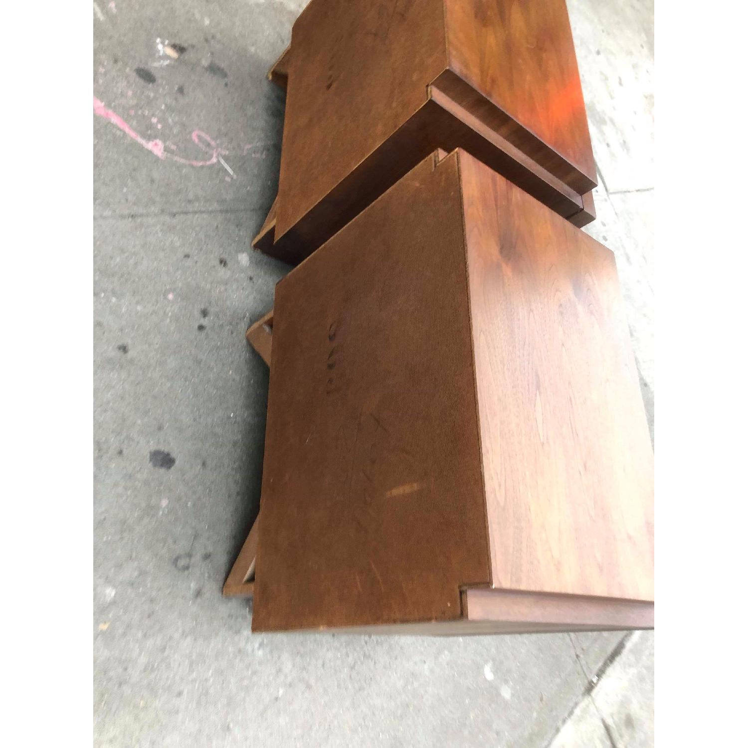 Vintage Mid Century 1950s Solid Wood Nightstands - image-7