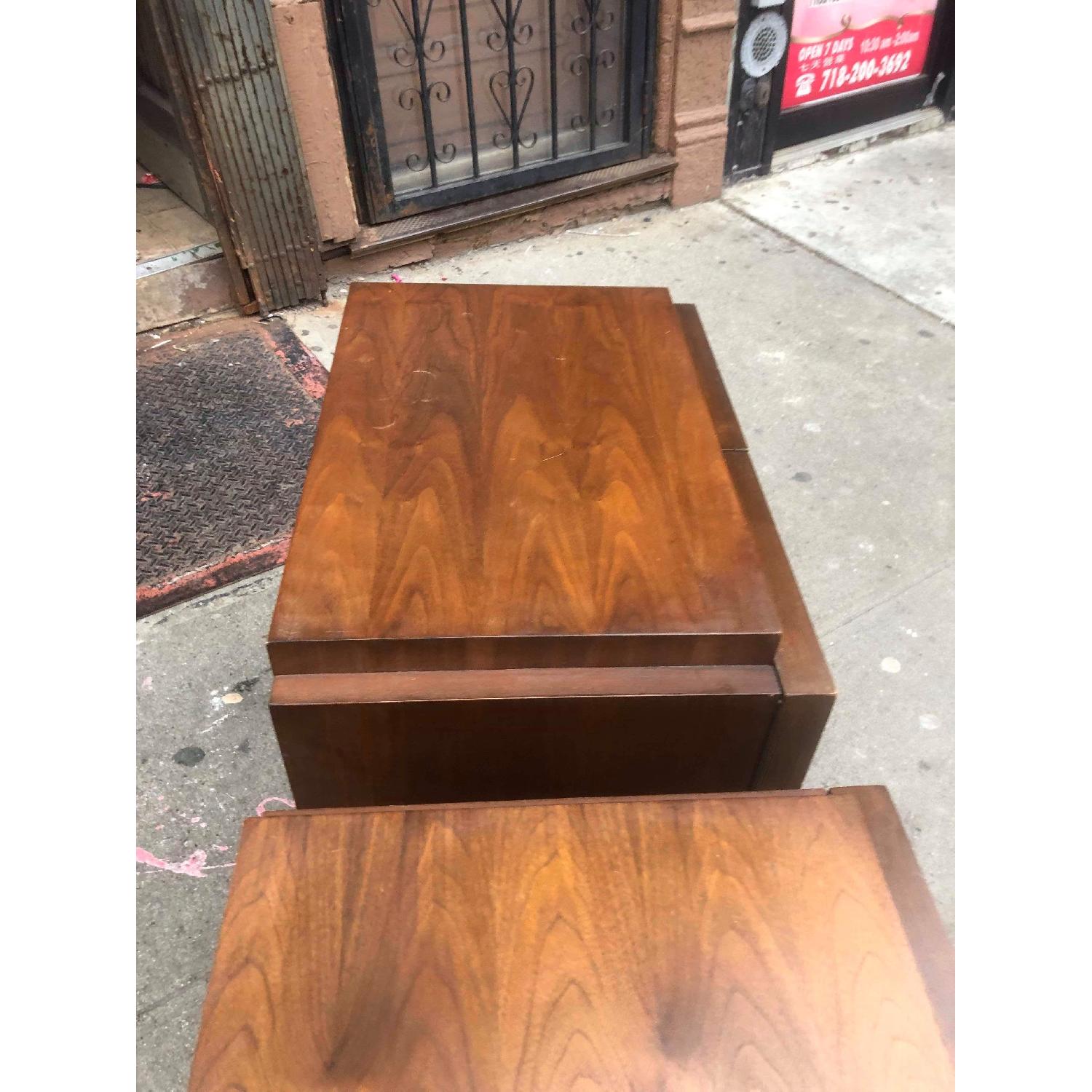 Vintage Mid Century 1950s Solid Wood Nightstands - image-14