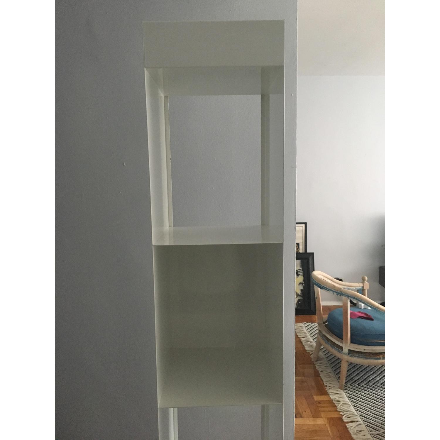 CB2 Narrow Metal Storage Tower Shelf in White - image-4