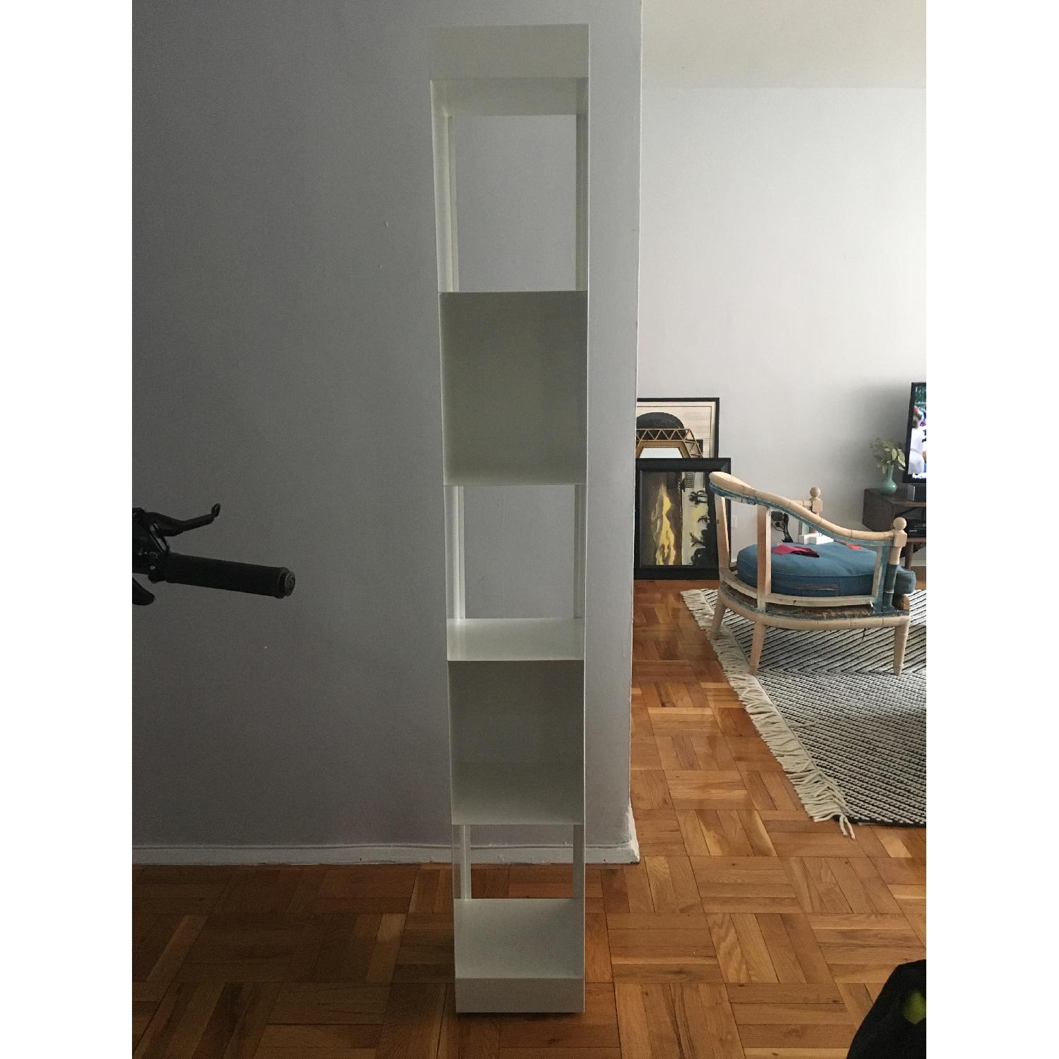 CB2 Narrow Metal Storage Tower Shelf in White - image-6