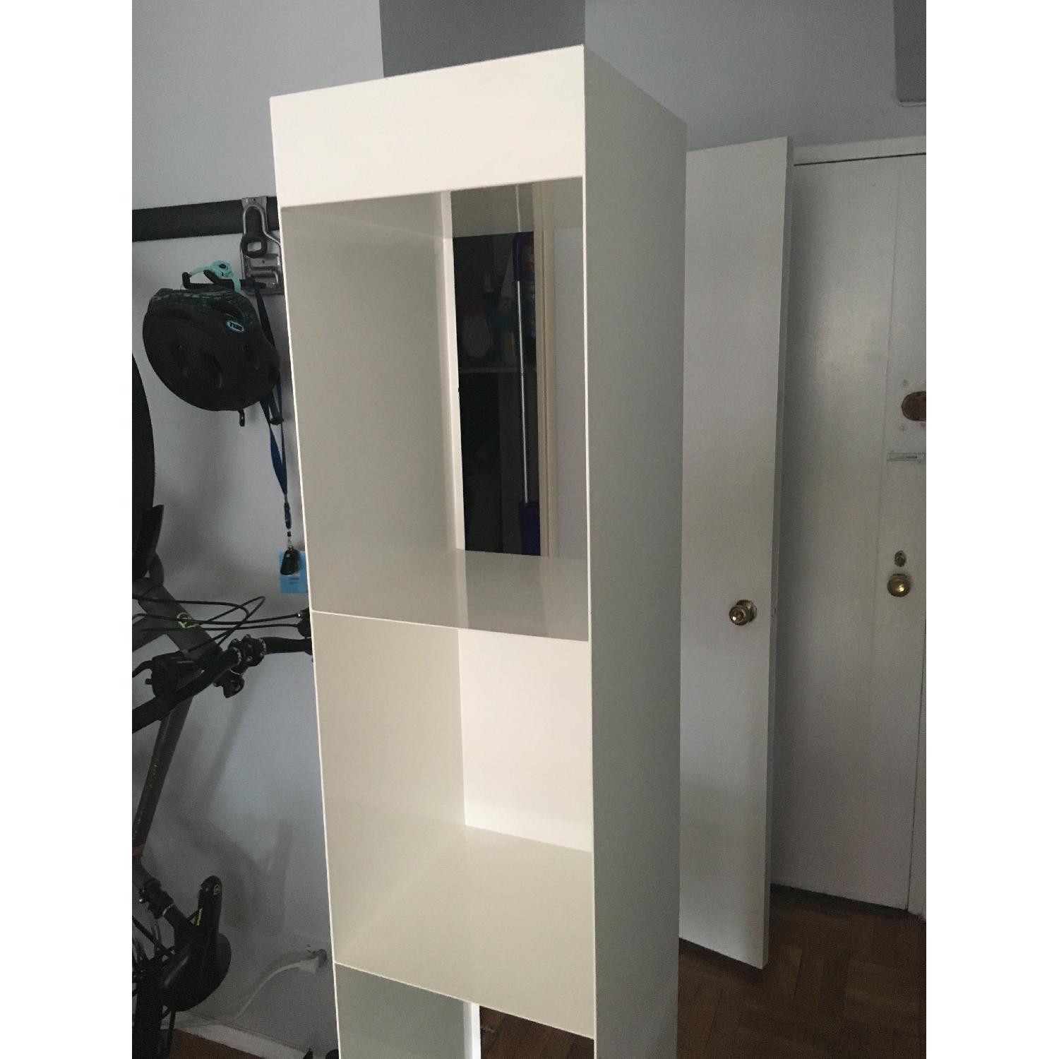 CB2 Narrow Metal Storage Tower Shelf in White - image-7