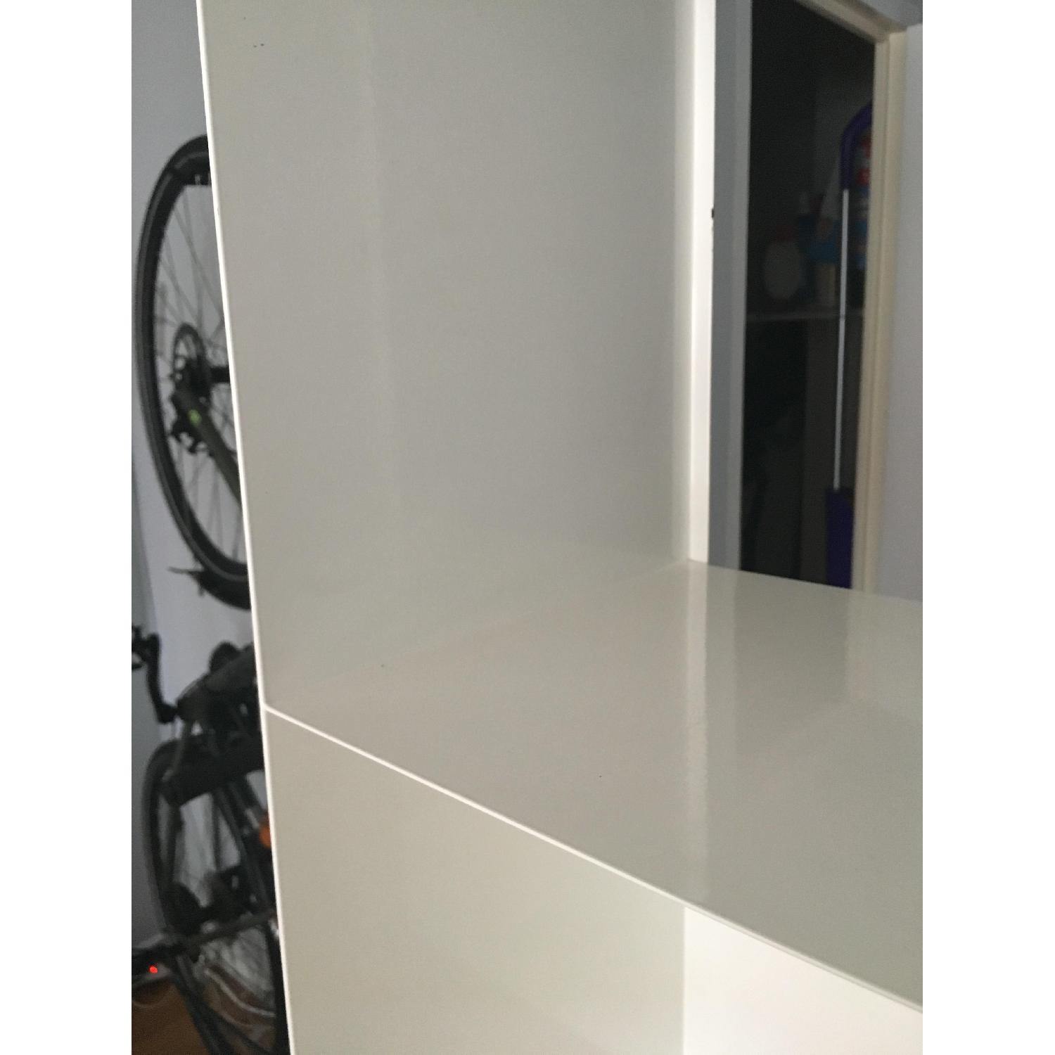 CB2 Narrow Metal Storage Tower Shelf in White - image-8