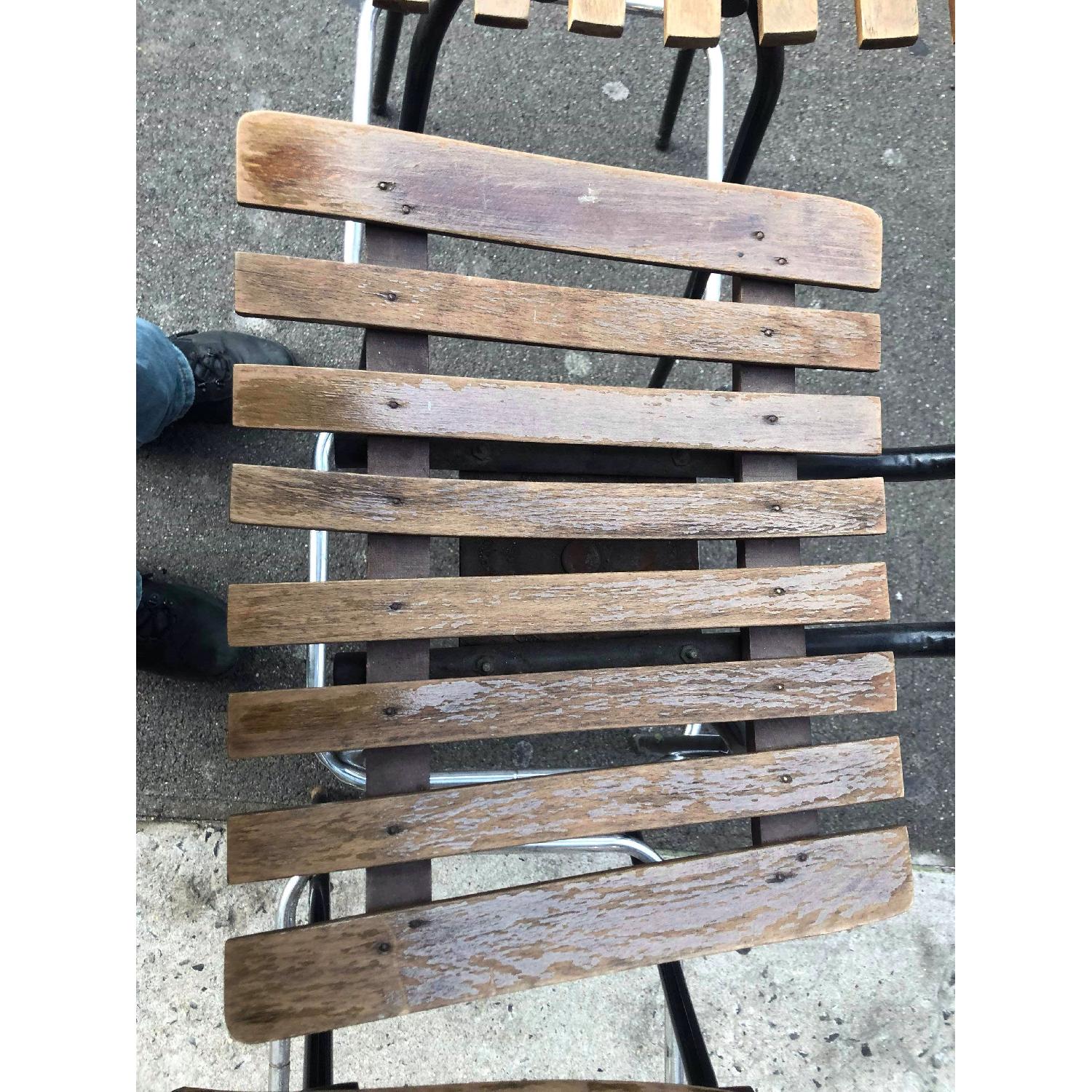 Vintage Mid Century 1950s Wood & Metal Bar Stools - image-14