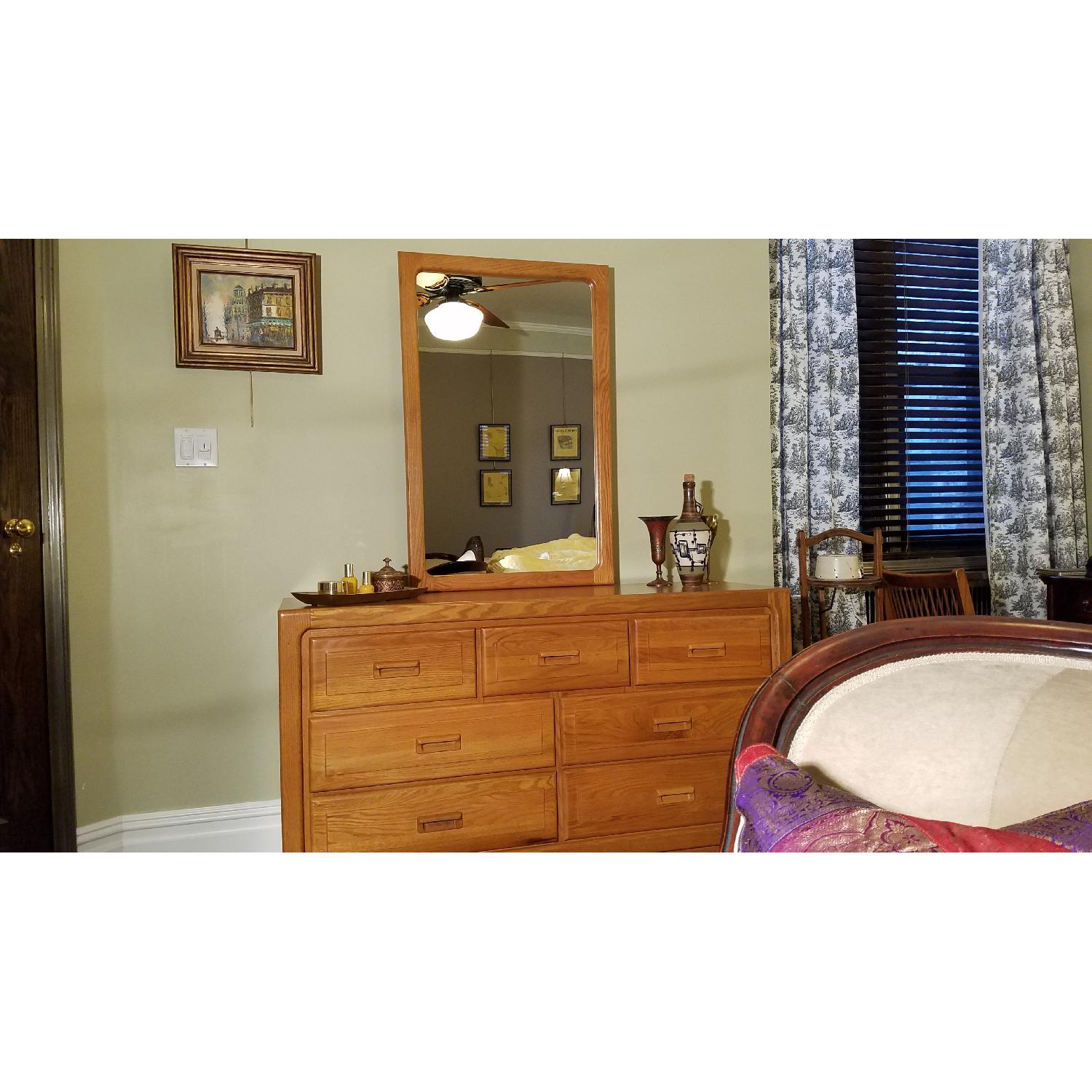 Vintage Stanley Oak Dresser w/ Mirror - image-2