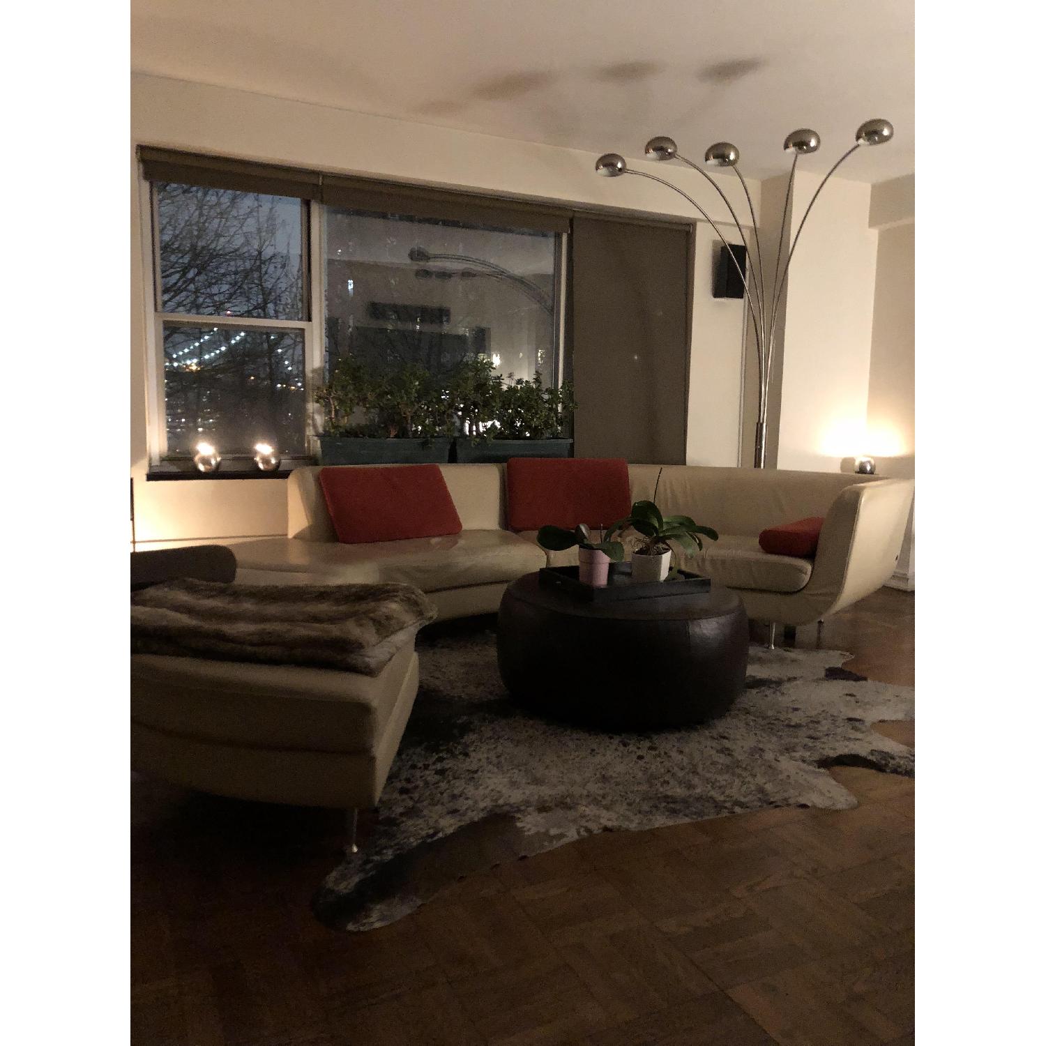 American Leather Modern Curved Sectional Sofa - image-1