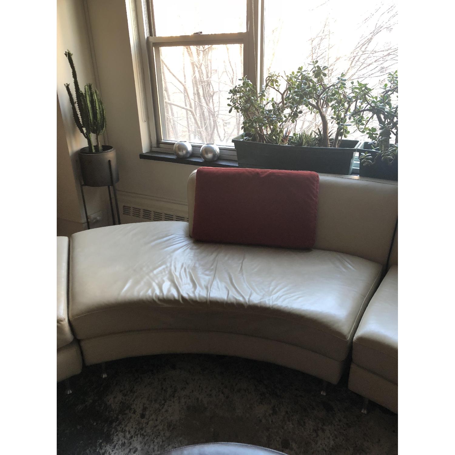 American Leather Modern Curved Sectional Sofa - image-3