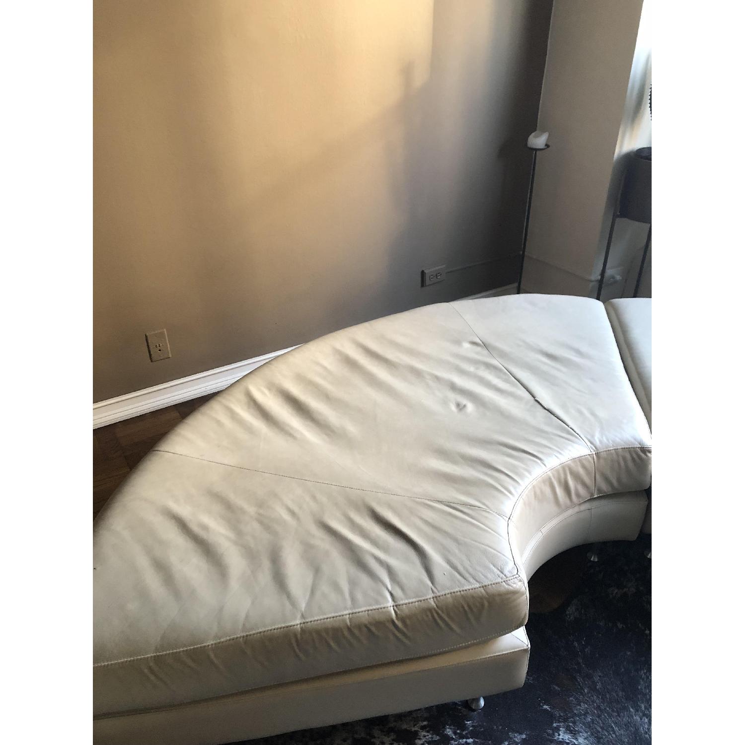 American Leather Modern Curved Sectional Sofa - image-4