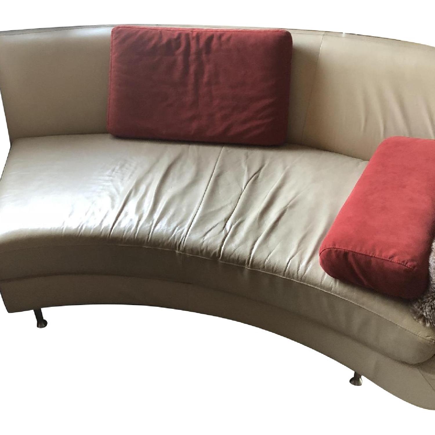 American Leather Modern Curved Sectional Sofa - image-6