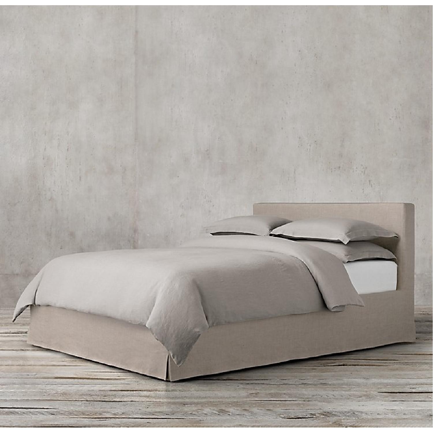 Restoration Hardware Parsons Slipcovered Bed - image-1