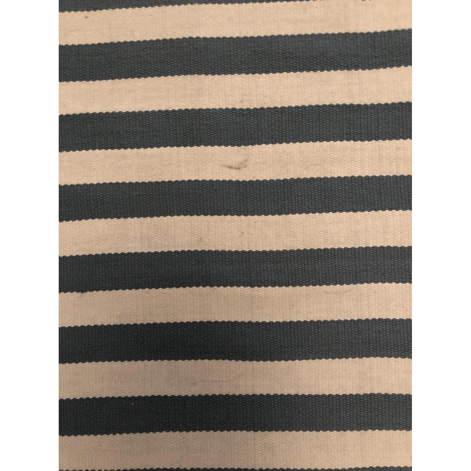 Dash & Albert Blue and White Striped Handwoven Rug - image-3
