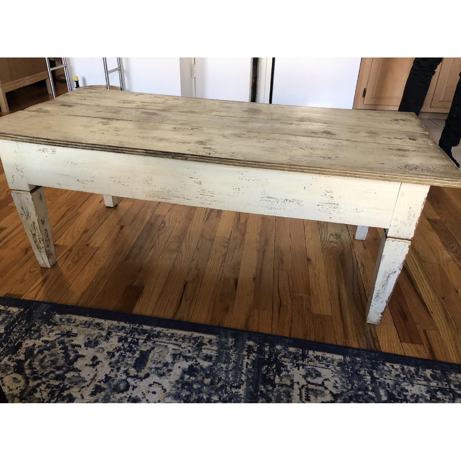 Antique Distressed Coffee Table - image-1
