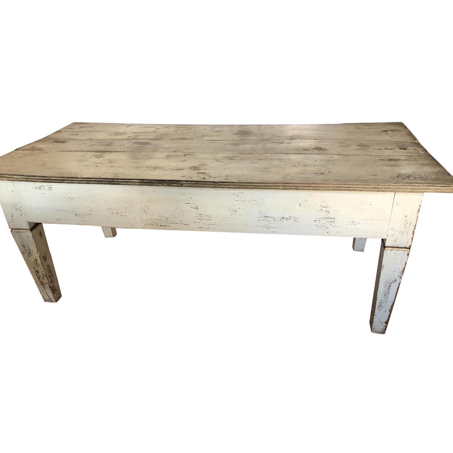 Antique Distressed Coffee Table AptDeco