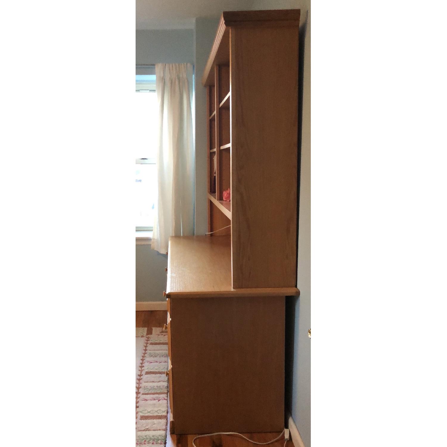 Wood Desk w/ Hutch - image-2