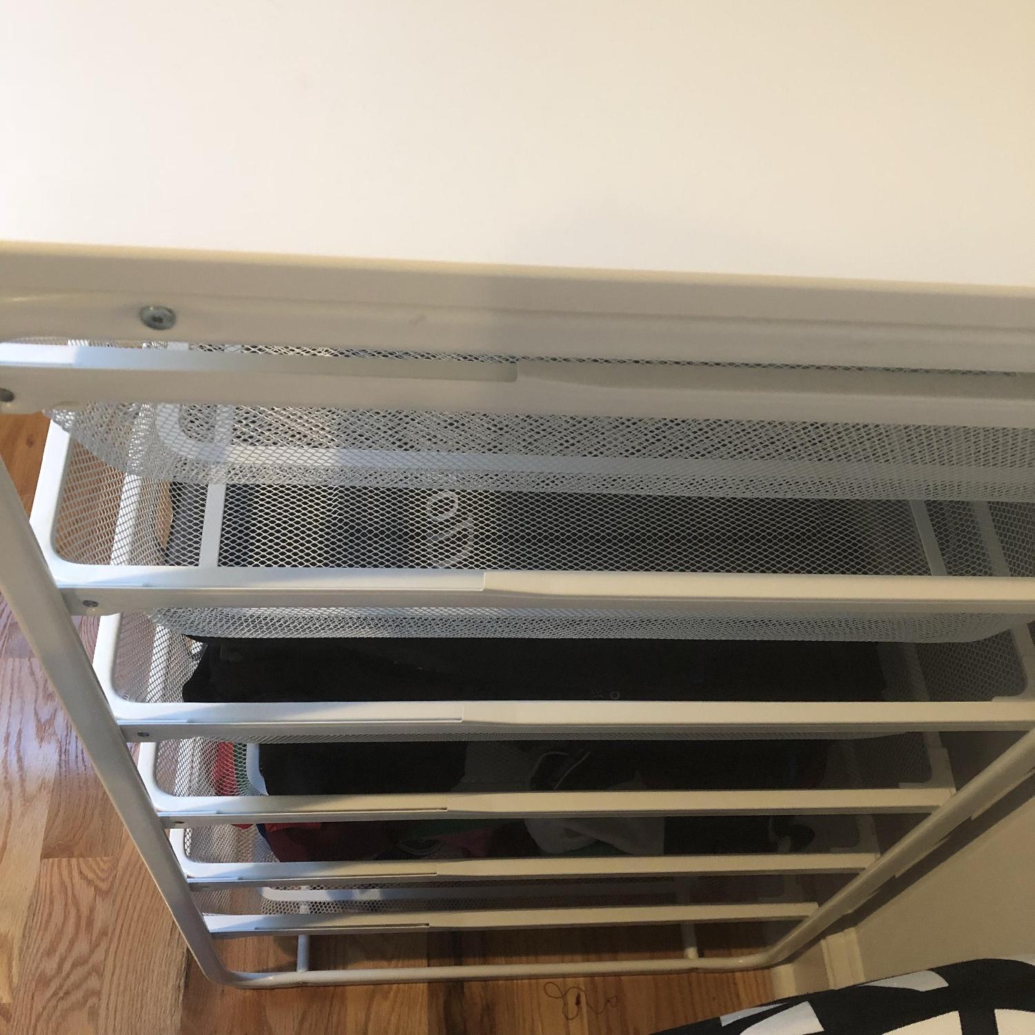 Ikea Algot Frame w/ 6 Baskets & White Top Shelves - AptDeco