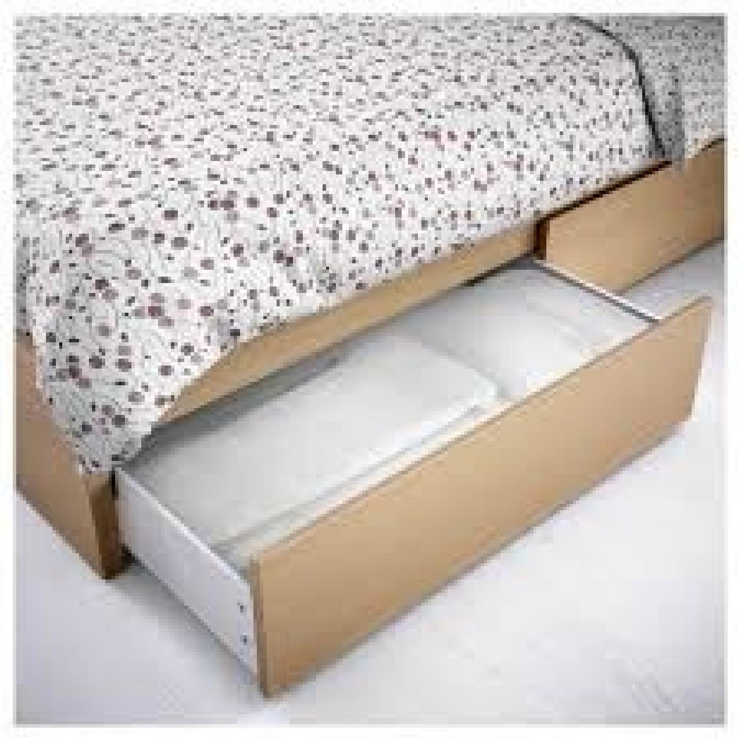 Ikea Malm Full Size Bed Frame w/ Underbed Storage Boxes - image-2