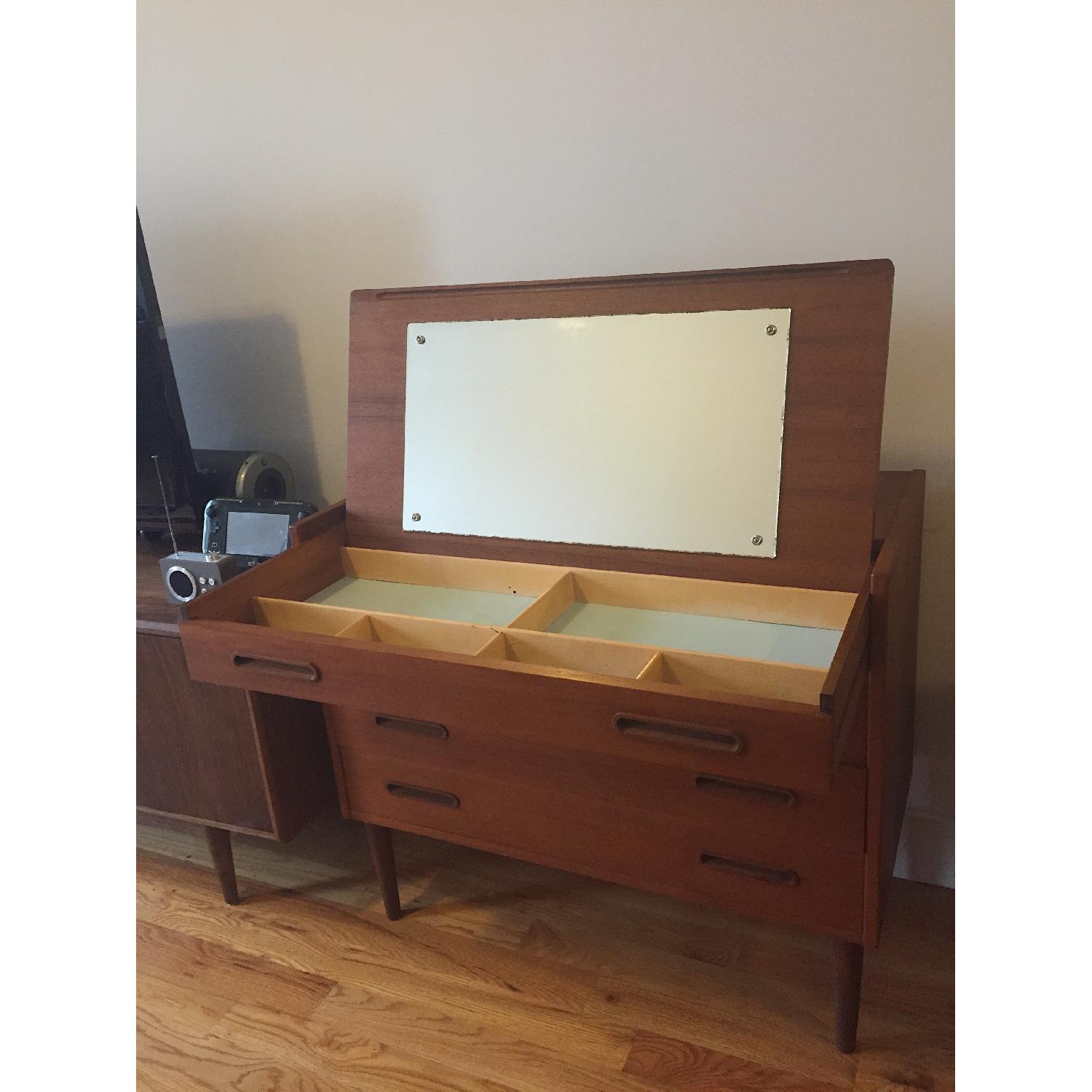 Mid Century Modern Danish Teak Dresser/Vanity - image-2